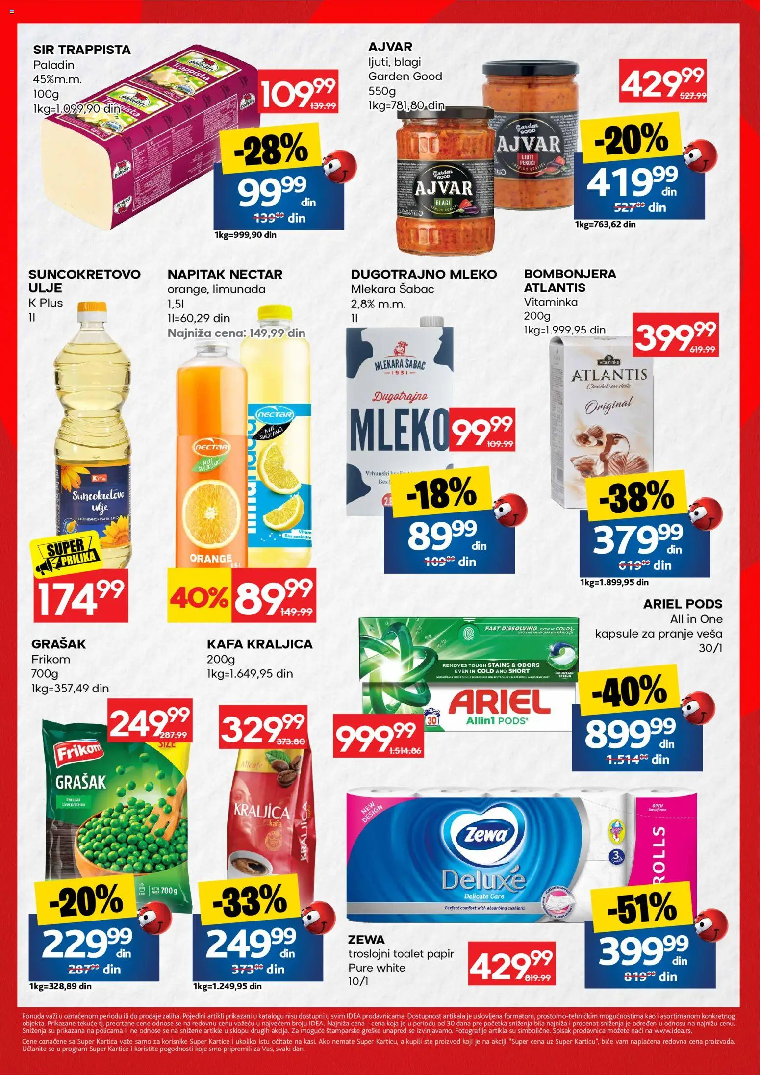 Idea katalog - važi od 01.10.2026 | Strana: 2 | Proizvode: Kapsule, Grašak, Dugotrajno mleko, Ulje