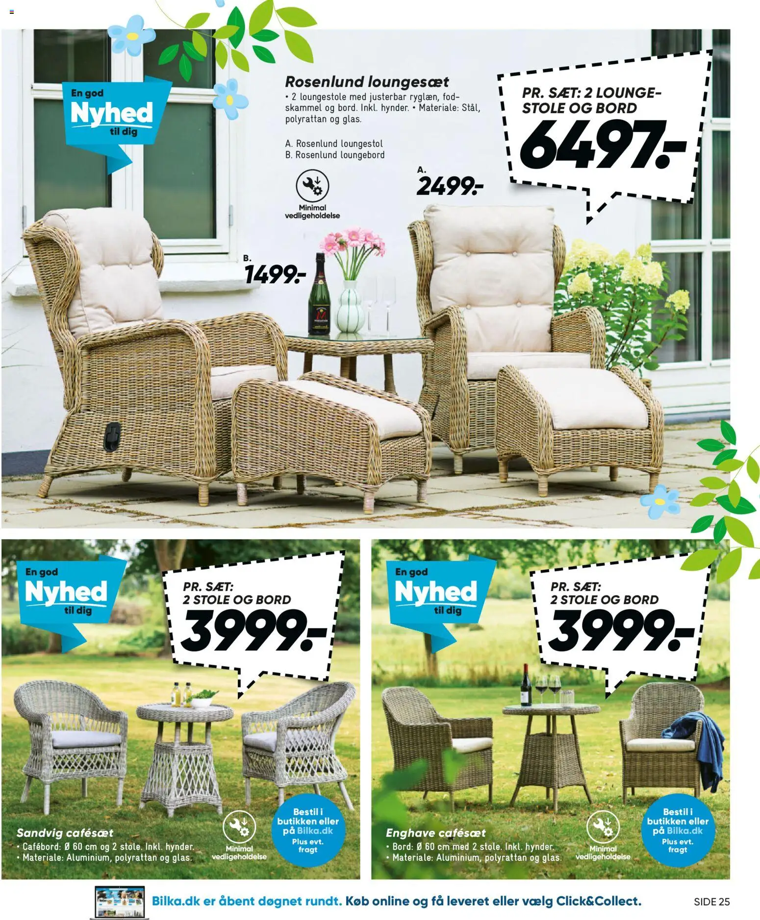 Bilka tilbudsavis – gyldig fra 27.03.2026 | Side: 25 | Produkter: Skammel, Bord, Loungesæt