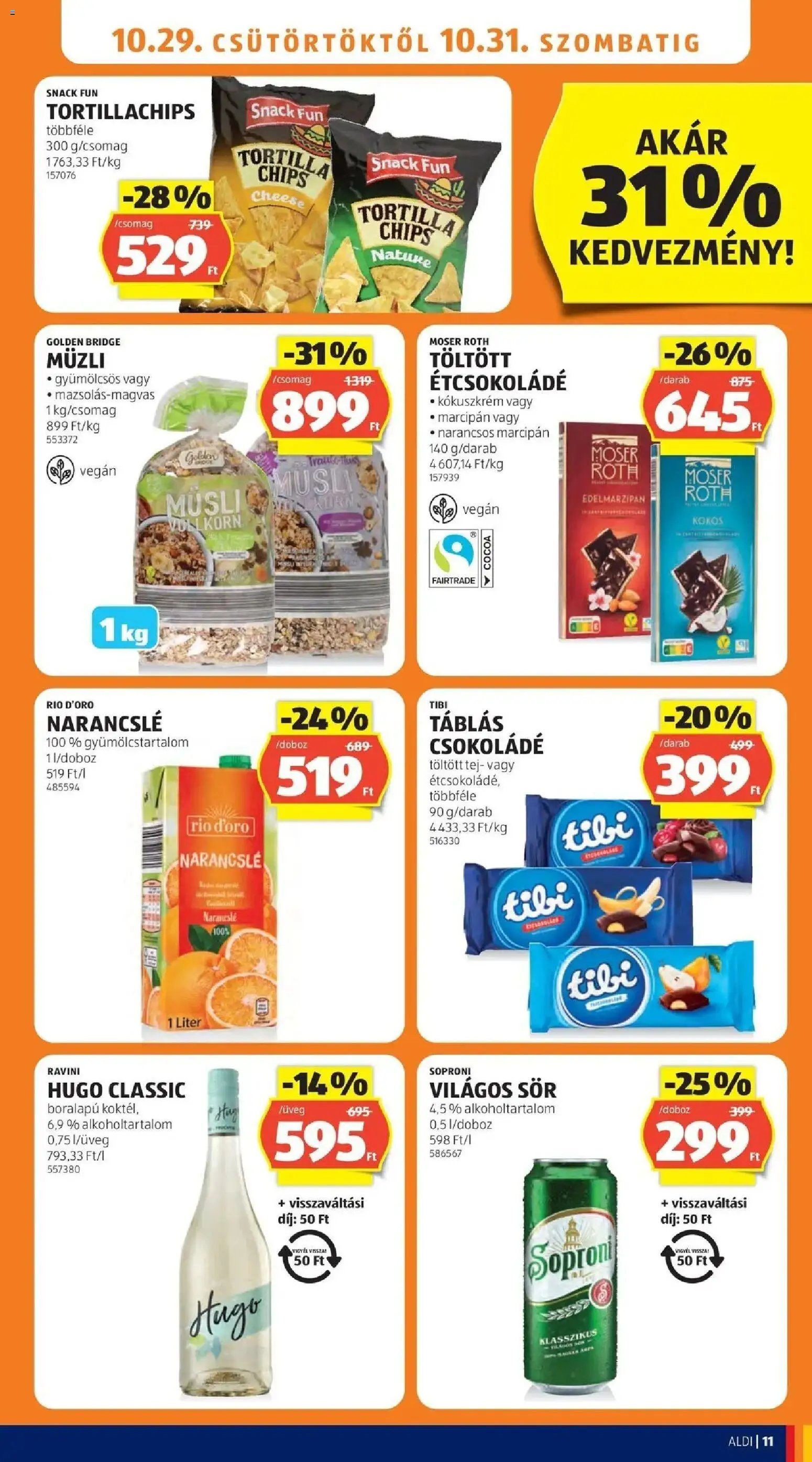 Aldi aktuális akciós újság - 2026.10.24. -tól/töl > akció, lapozható szórólap 🛍️ | Oldal: 11