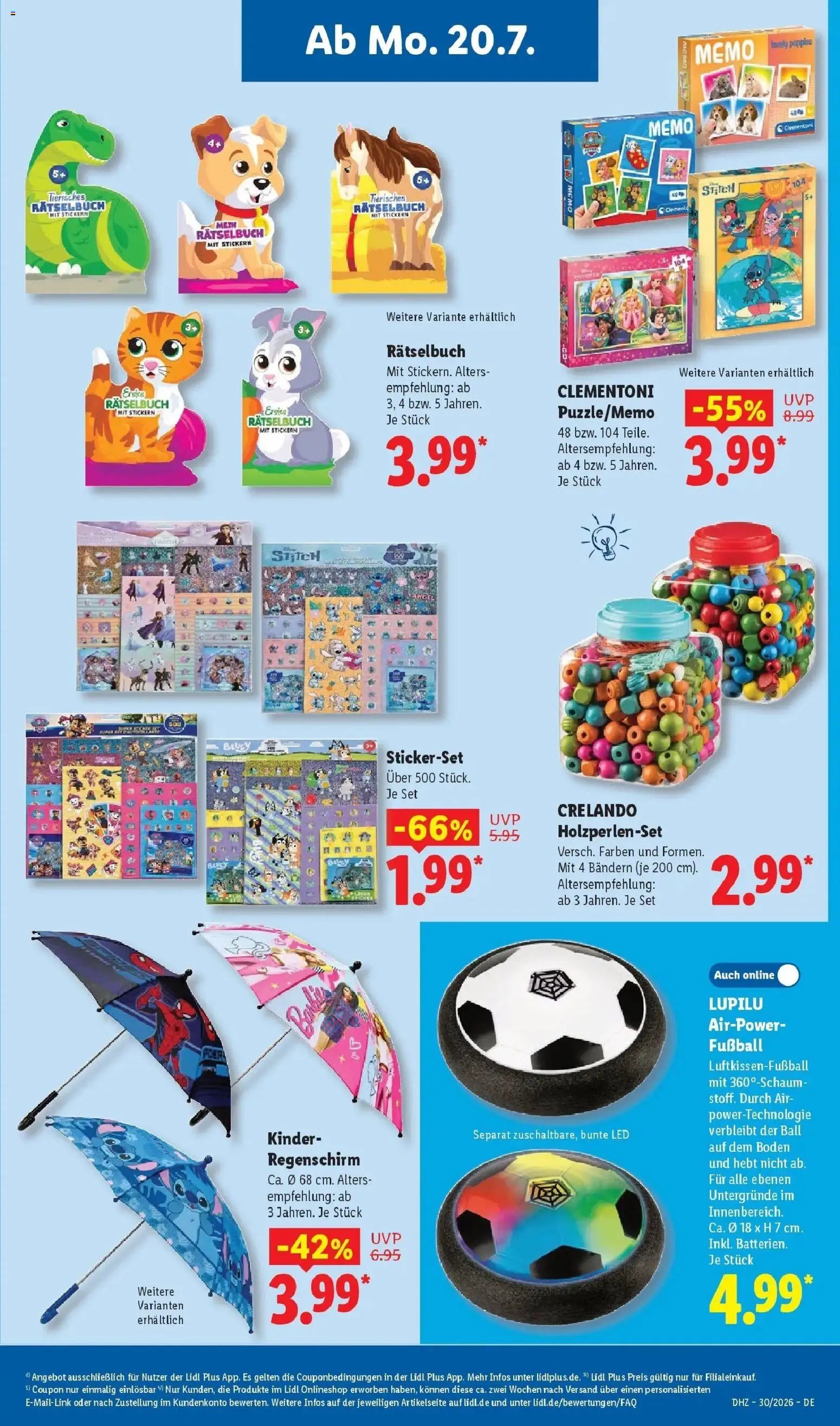 Lidl Prospekt Emlichheim – gültig ab 20.07.2026 | Seite: 35 | Produkte: Fußball, Regenschirm