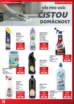 Náhled letáku FROSCH EKO Čisticí krém/Přípravek na nádobí, Čisticí krém/Přípravek na nádobí různé druhy 500 ml/750 ml od 29.10.2026 | Strana: 49 | Produkty: Čistící prostředek, Chante Clair, Univerzální čistič, Koberce