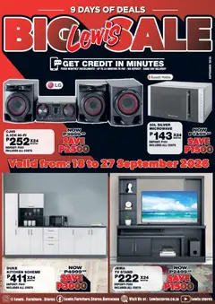 Lewis Stores specials catalogue – valid from 18/09/2026
