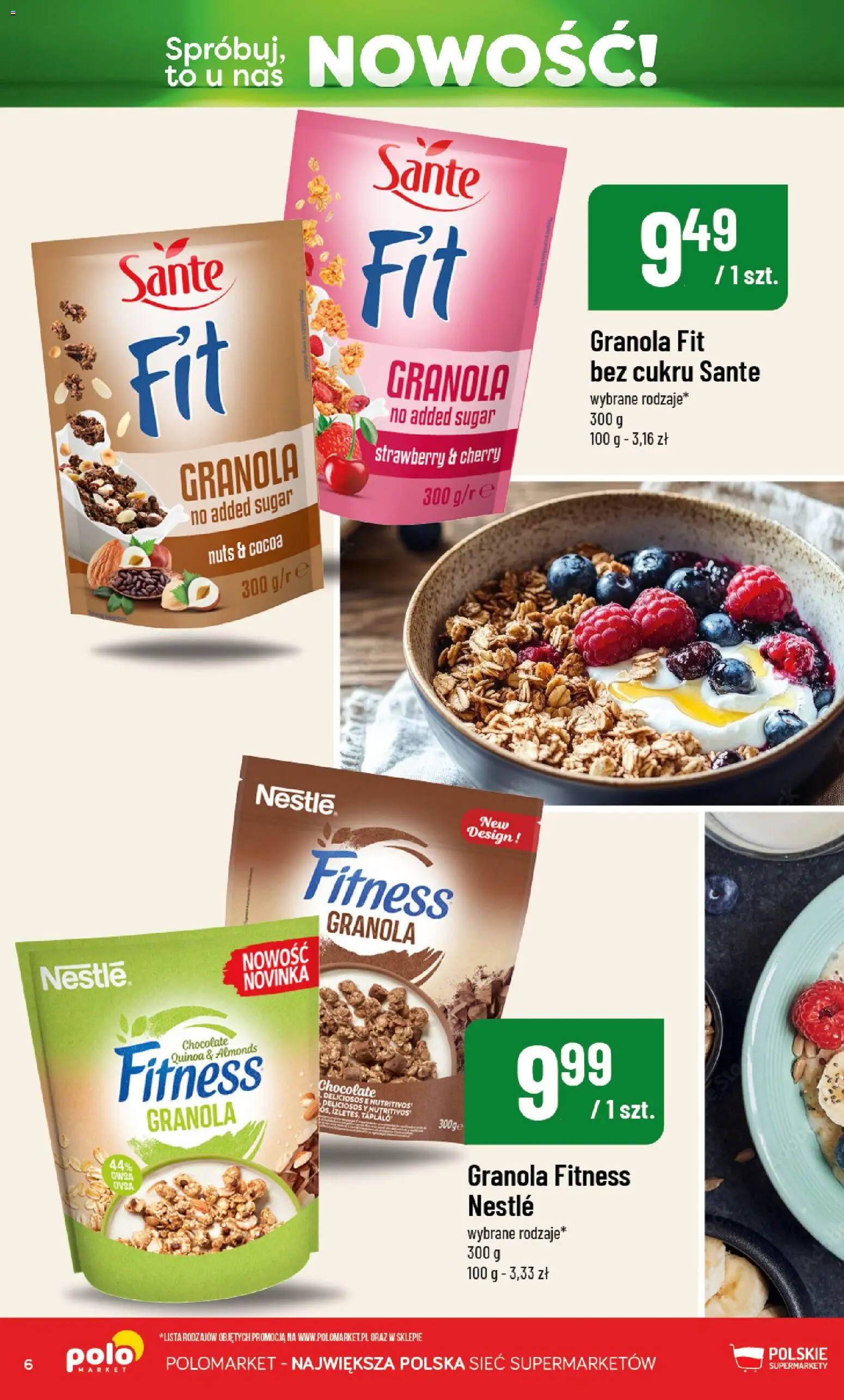 Nowa POLOmarket gazetka od jutra 10.07.2026 | Strona: 6 | Produkty: Granola