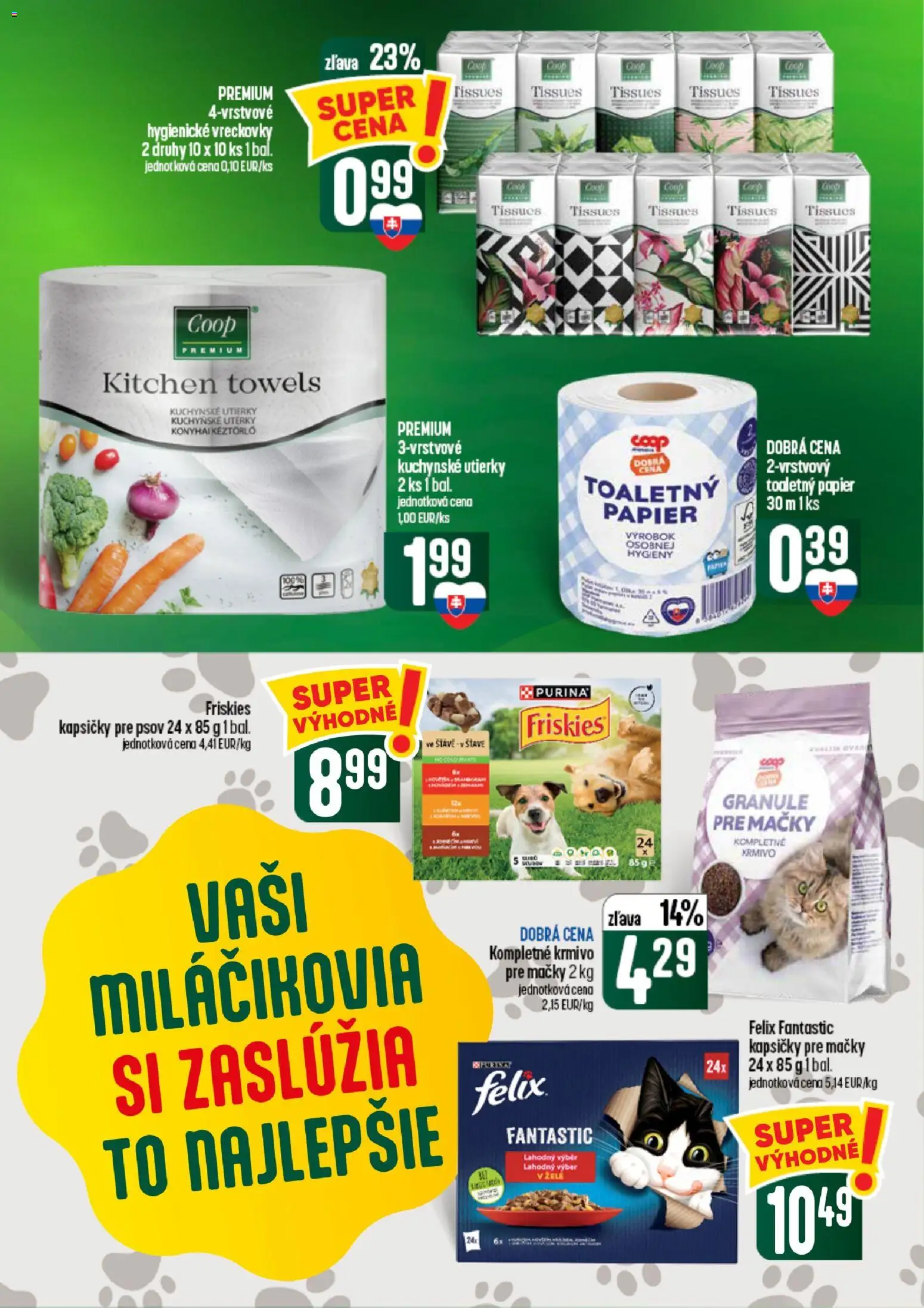 Nové COOP Jednota akcie – leták je platný od 10.09.2026 | Strana: 59 | Produkty: Granule, Vreckovky, Kapsičky, Kapsičky pre psov