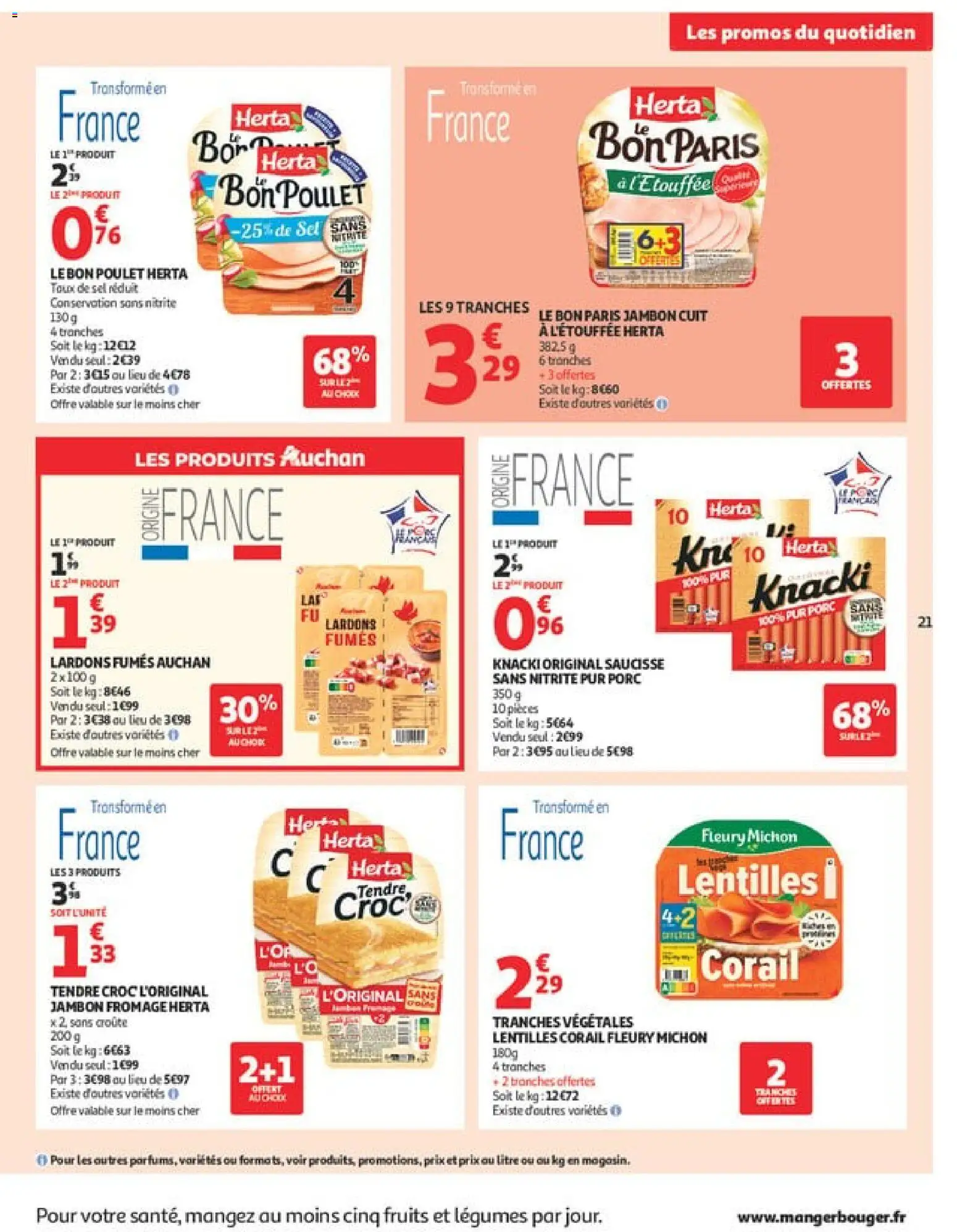 {H1} | Page: 21 | Produits: Mais, Sauce soja salée, Couscous, Chocolat