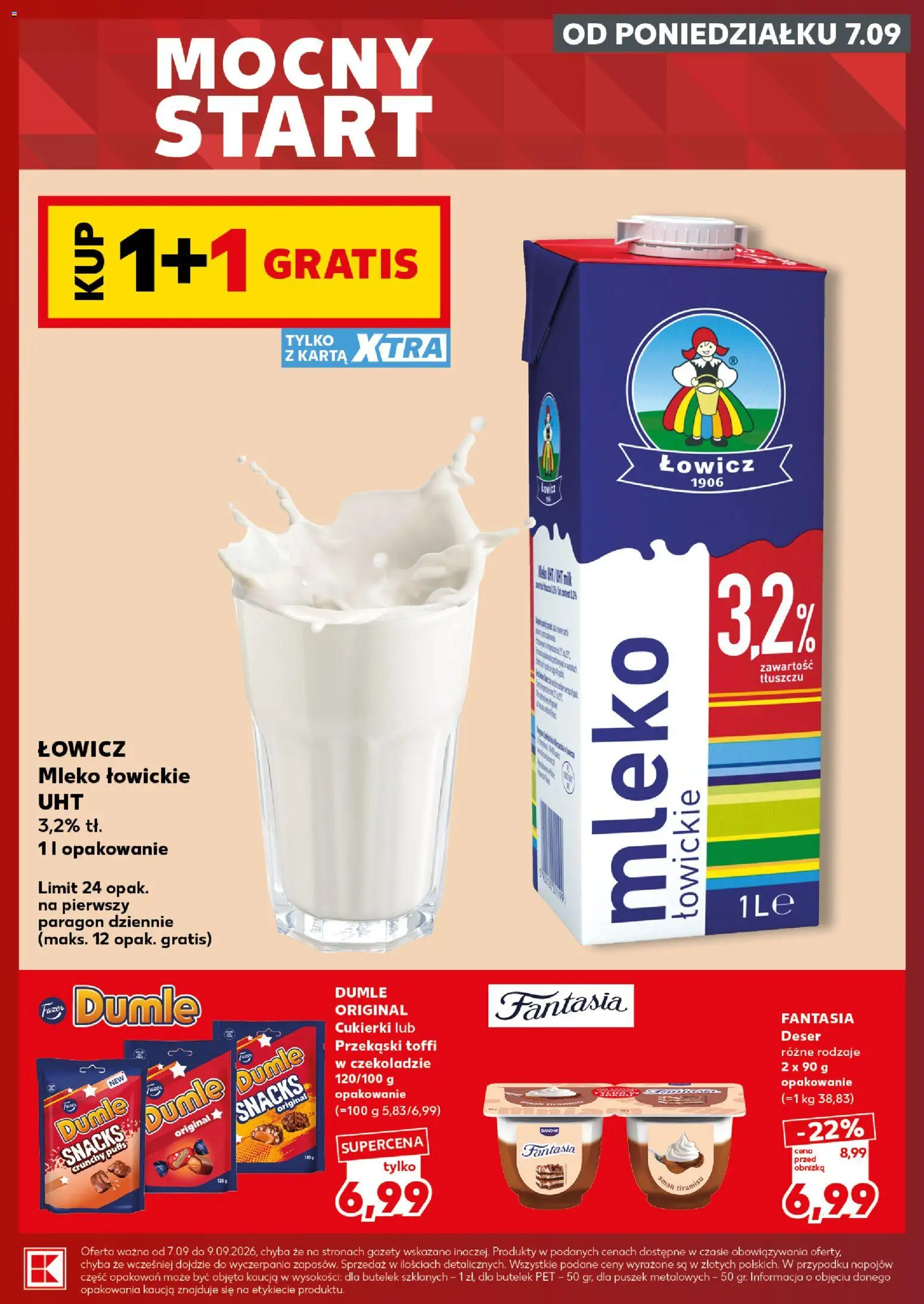 Kaufland Polsko leták - Mocny start od 07.09.2026 | Strana: 5 | Produkty: Mléko, Tiramisu