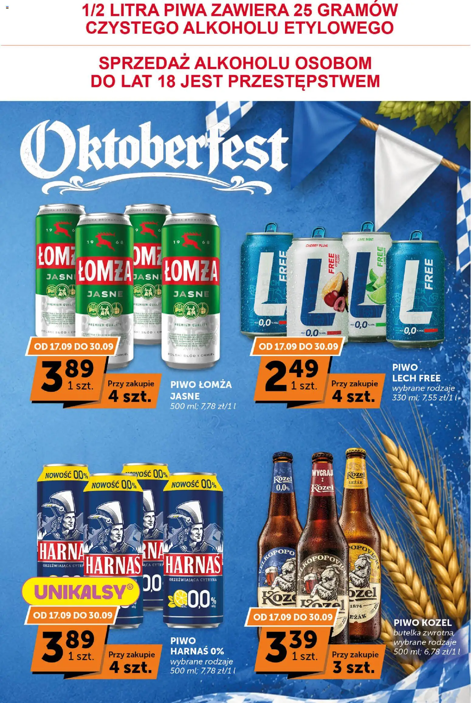 Euro Sklep gazetka - Katalog od 17.09.2026 | Strona: 9 | Produkty: Cytryna, Lech, Harnaś, Piwo