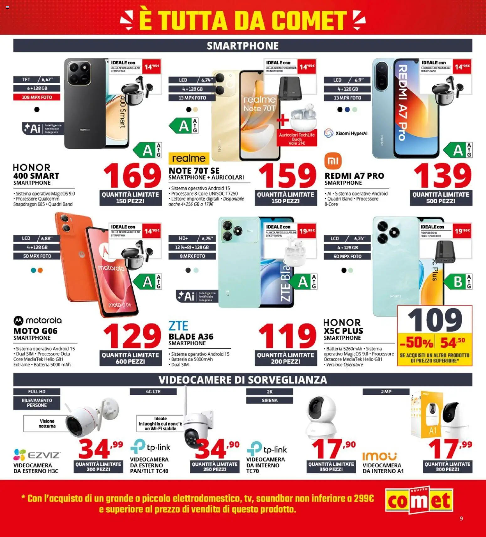 Volantino Comet del 24/09/2026 | Pagina: 9 | Prodotti: Xiaomi, Soundbar, Power bank, Smartphone