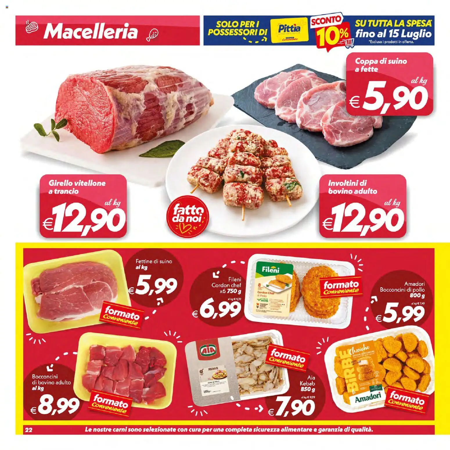 Volantino SuperConveniente del 09/07/2026 | Pagina: 22 | Prodotti: Bovino, Pollo, Suino, Girello