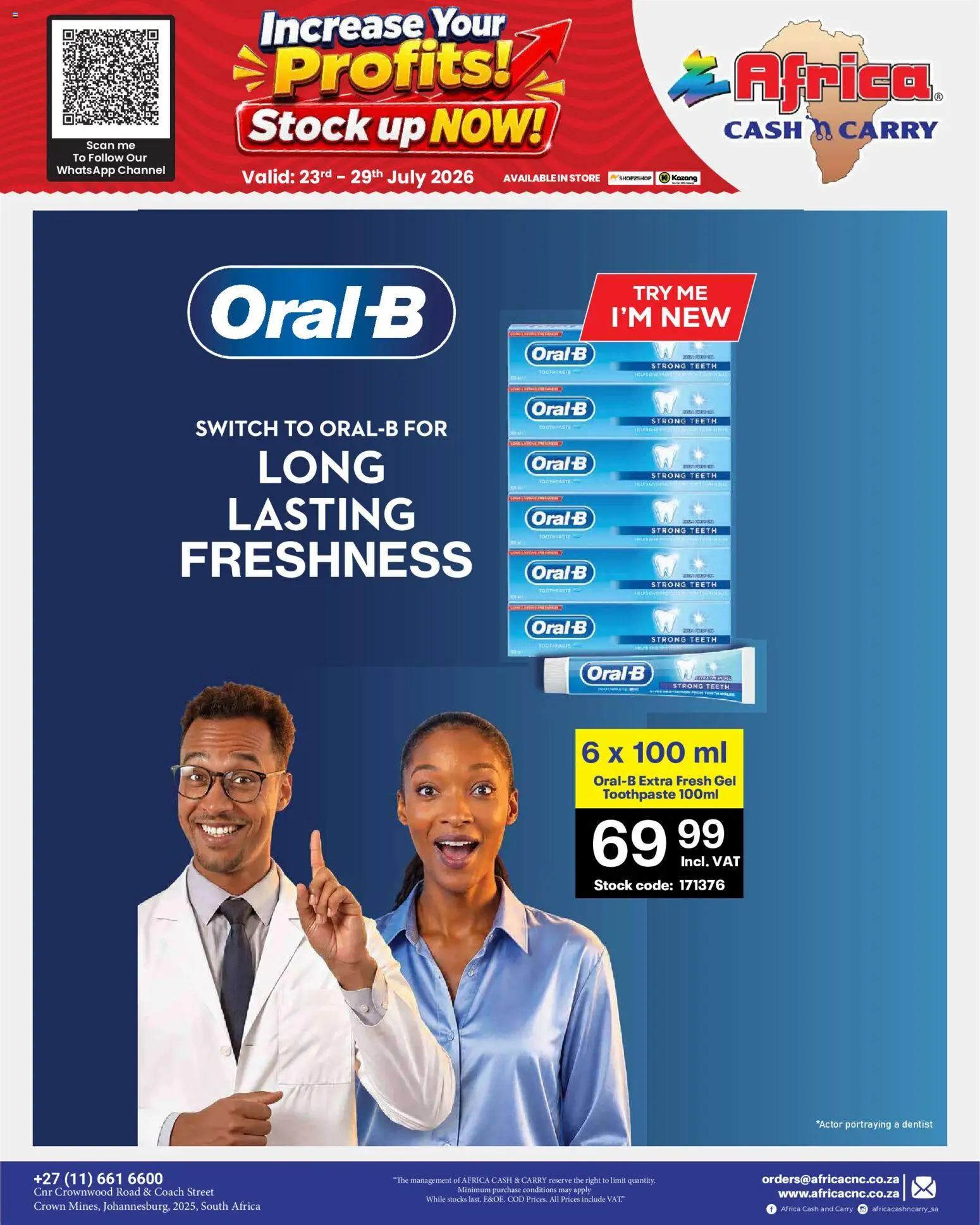 New Africa Cash & Carry catalogue – valid from 23/07/2026 | Page: 69 | Products: Switch, Stock, Toothpaste