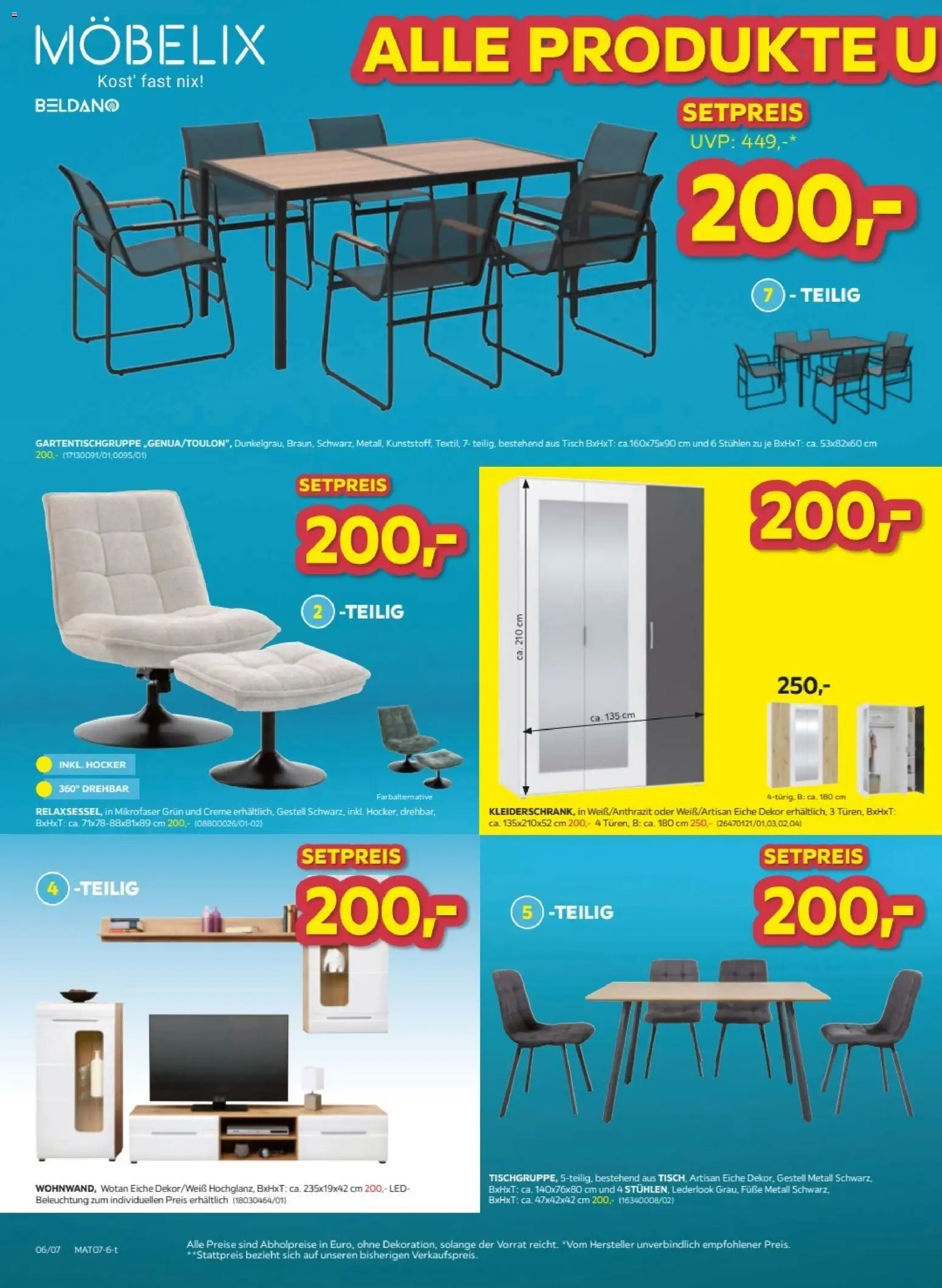Möbelix Räumungsverkauf gültig ab 14.07.2026 | Seite: 6 | Produkte: Tisch, Creme