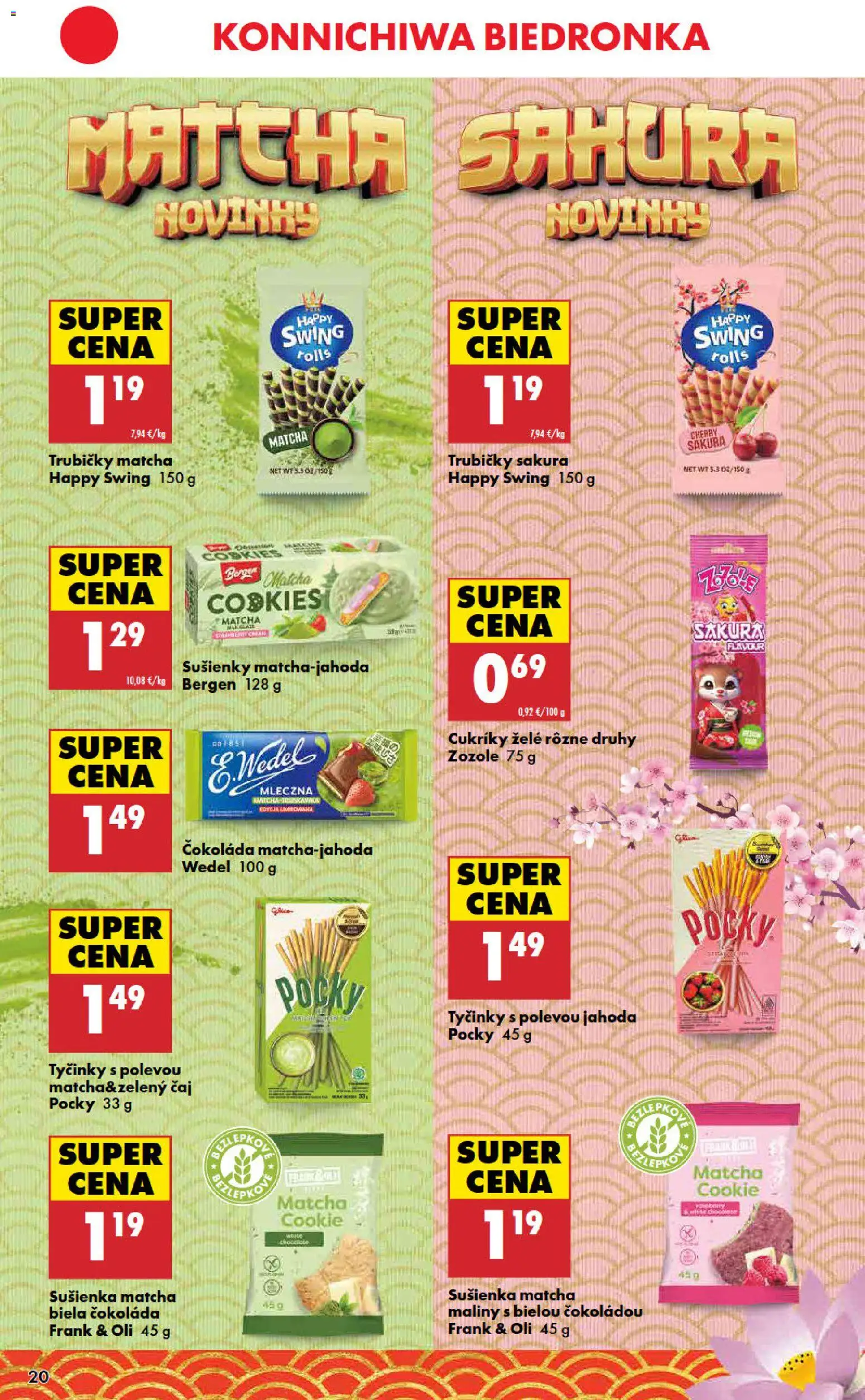 Nové Biedronka akcie – leták je platný od 07.05.2026 | Strana: 20 | Produkty: Čaj, Čokoláda, Cukríky, Maliny