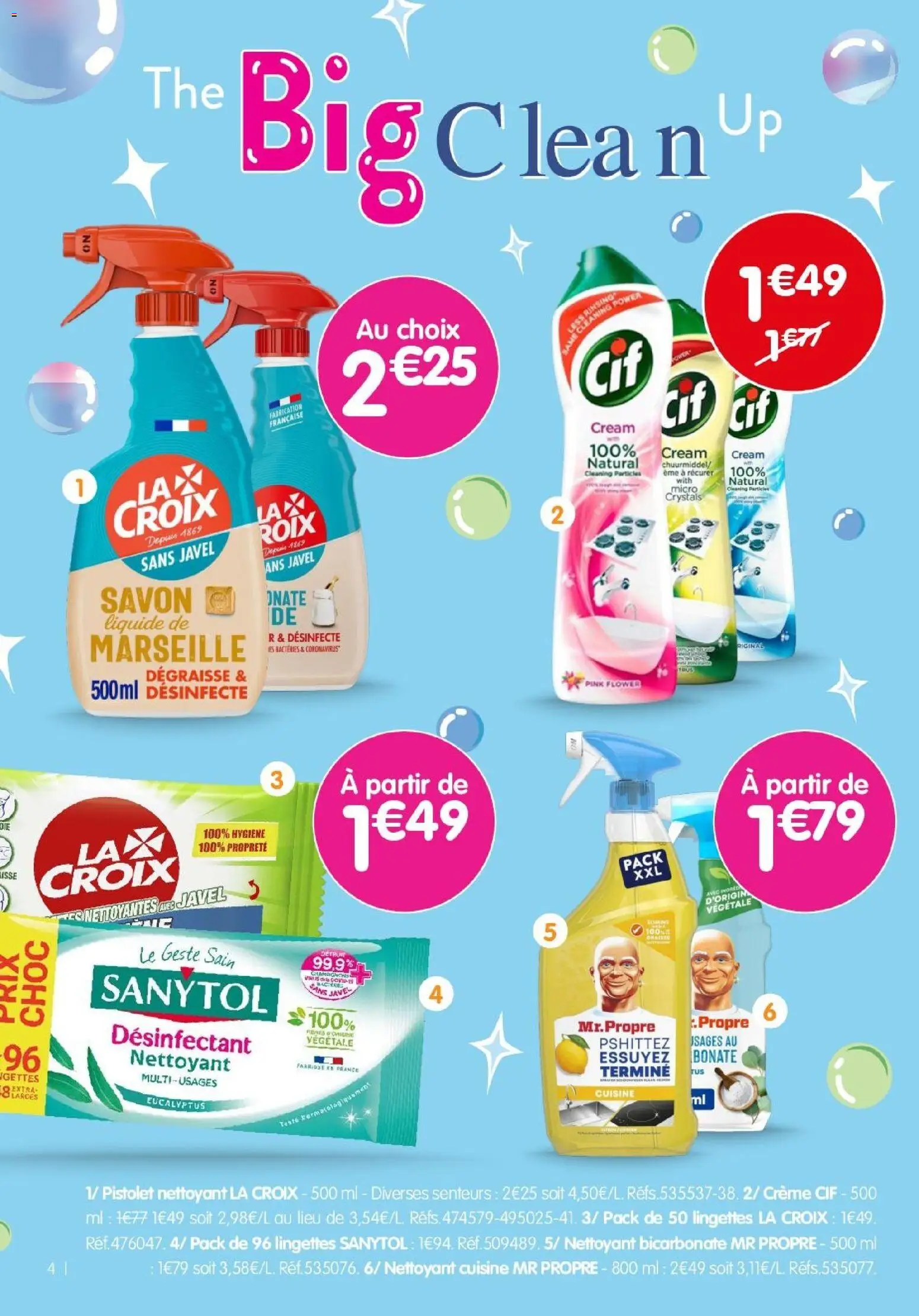 {H1} | Page: 4 | Produits: Savon, Hygiène, Crème