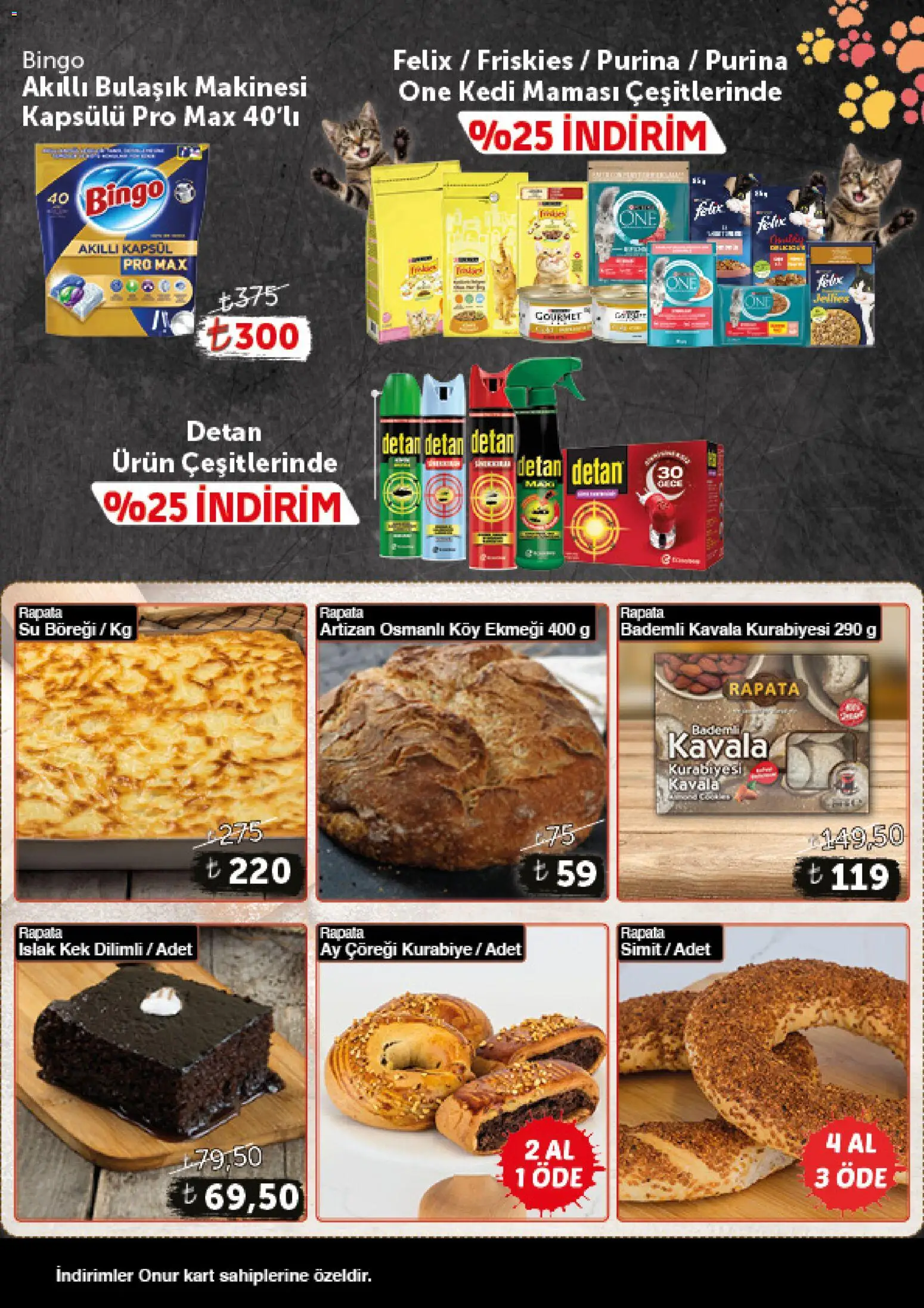 Onur Market - Katalog Gurme - 28 Temmuz 2026 tarihinden itibaren geçerlidir | Sayfa: 12 | Ürünler: Simit, Kurabiye, Su, Bulaşık makinesi