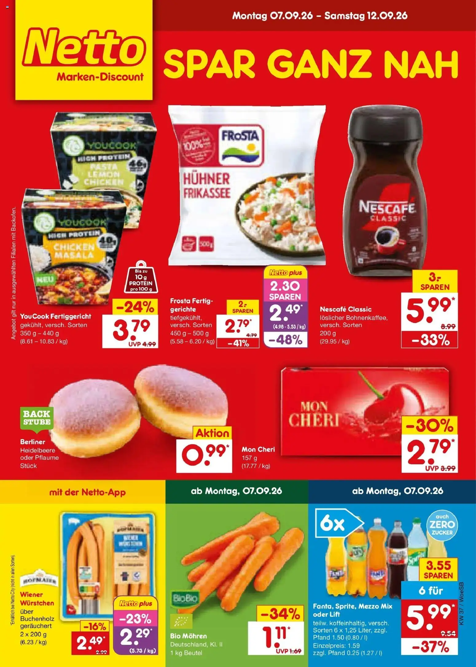 Netto Marken-Discount Prospekt Gemmingen – gültig ab 07.09.2026 | Seite: 3 | Produkte: Mezzo mix, Mohren, Nescafe classic, Pasta