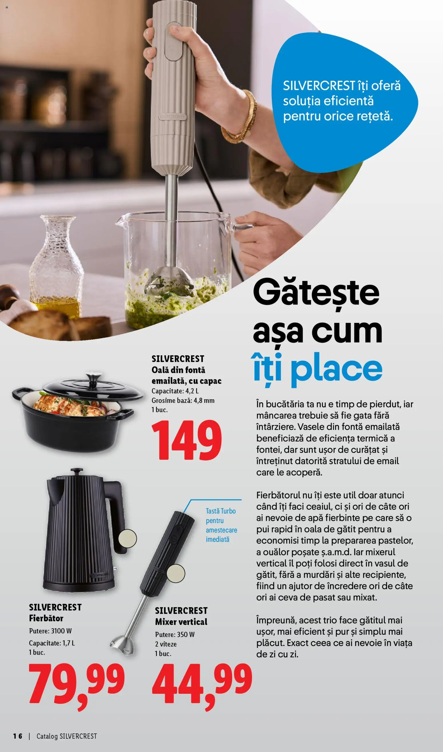 Noul catalog Lidl – valabil de la 30.03.2026 | Pagină: 16 | Produse: Blender, Oală, Mixer, Apă