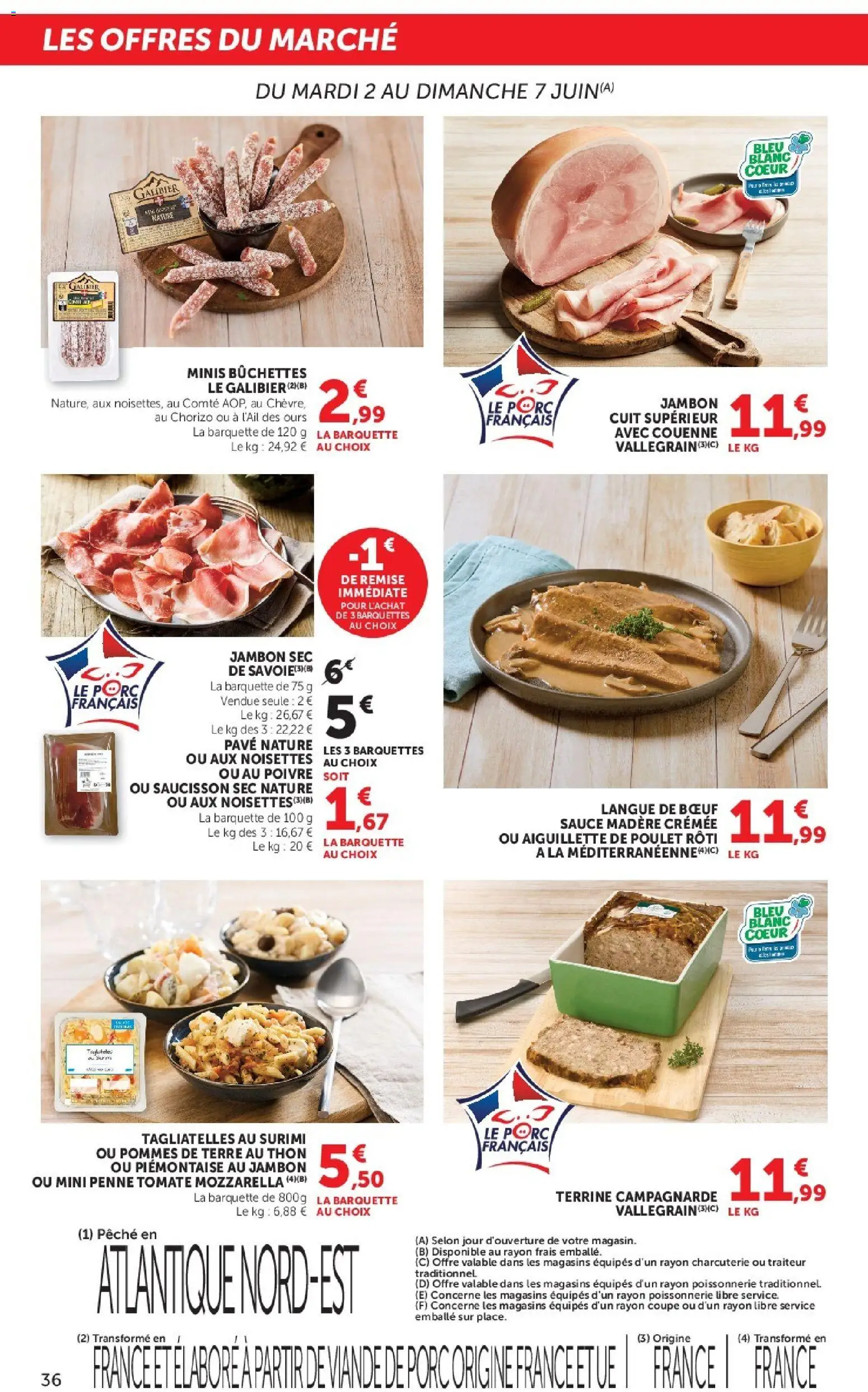 {H1} | Page: 36 | Produits: Saucisson, Pêche, Poissonnerie, Mozzarella