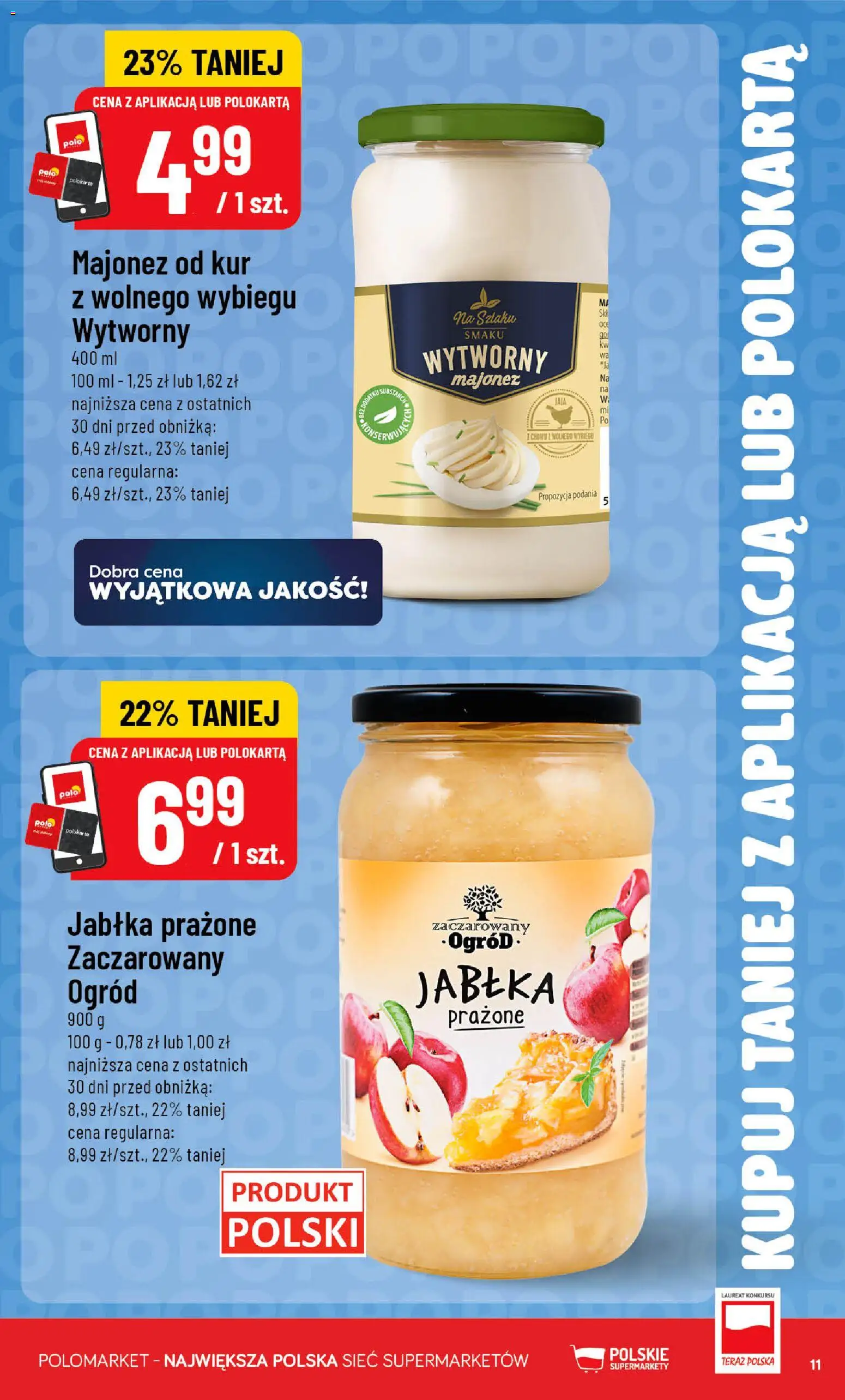 POLOmarket gazetka - Kupuj taniej z POLOappką od 24.06.2026 | Strona: 11 | Produkty: Jabłka prażone, Jabłka, Majonez, Jaja