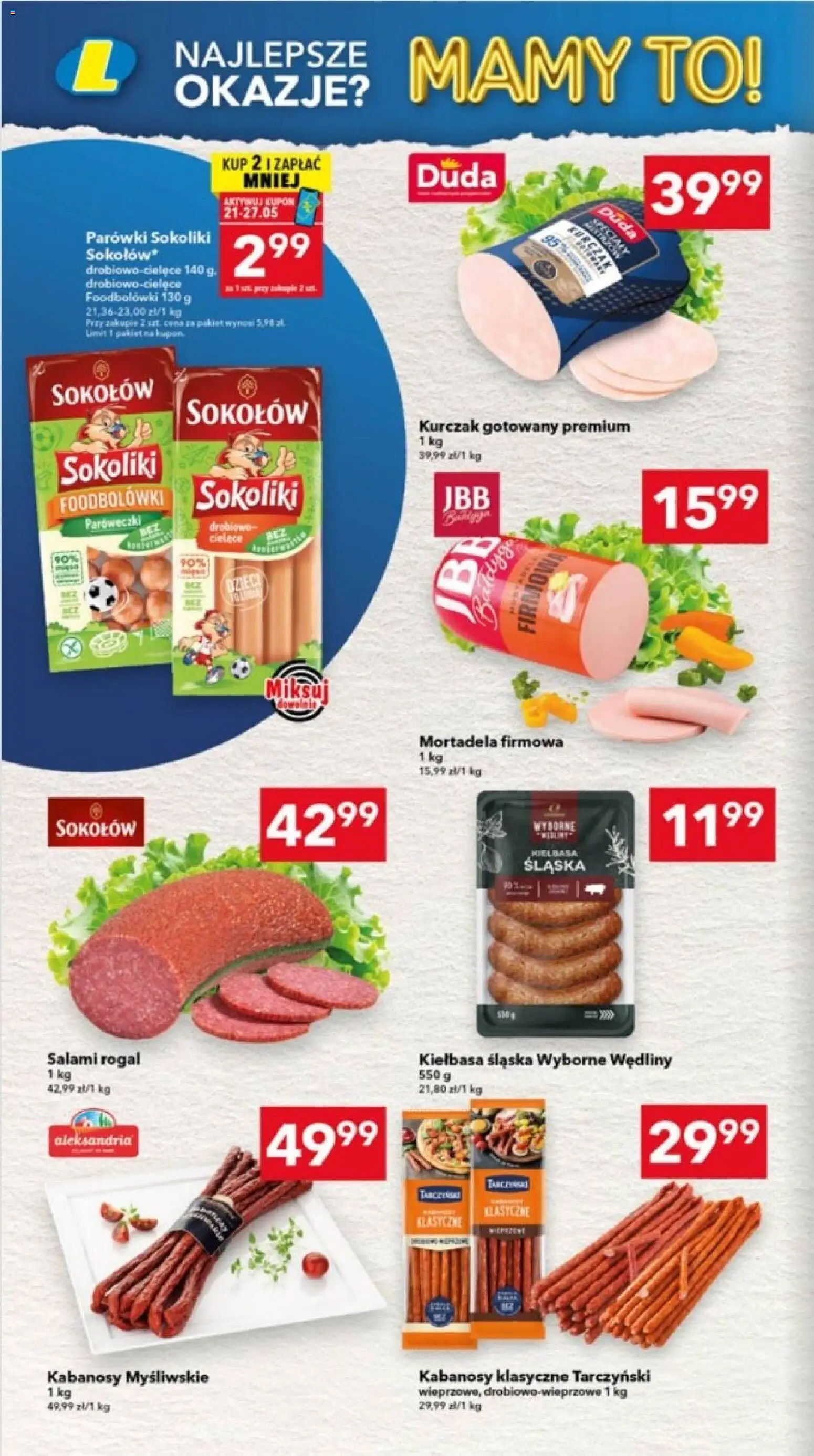 Lewiatan gazetka - Katowice od 21.05.2026 | Strona: 8 | Produkty: Kurczak, Kabanosy, Parówki, Wędliny