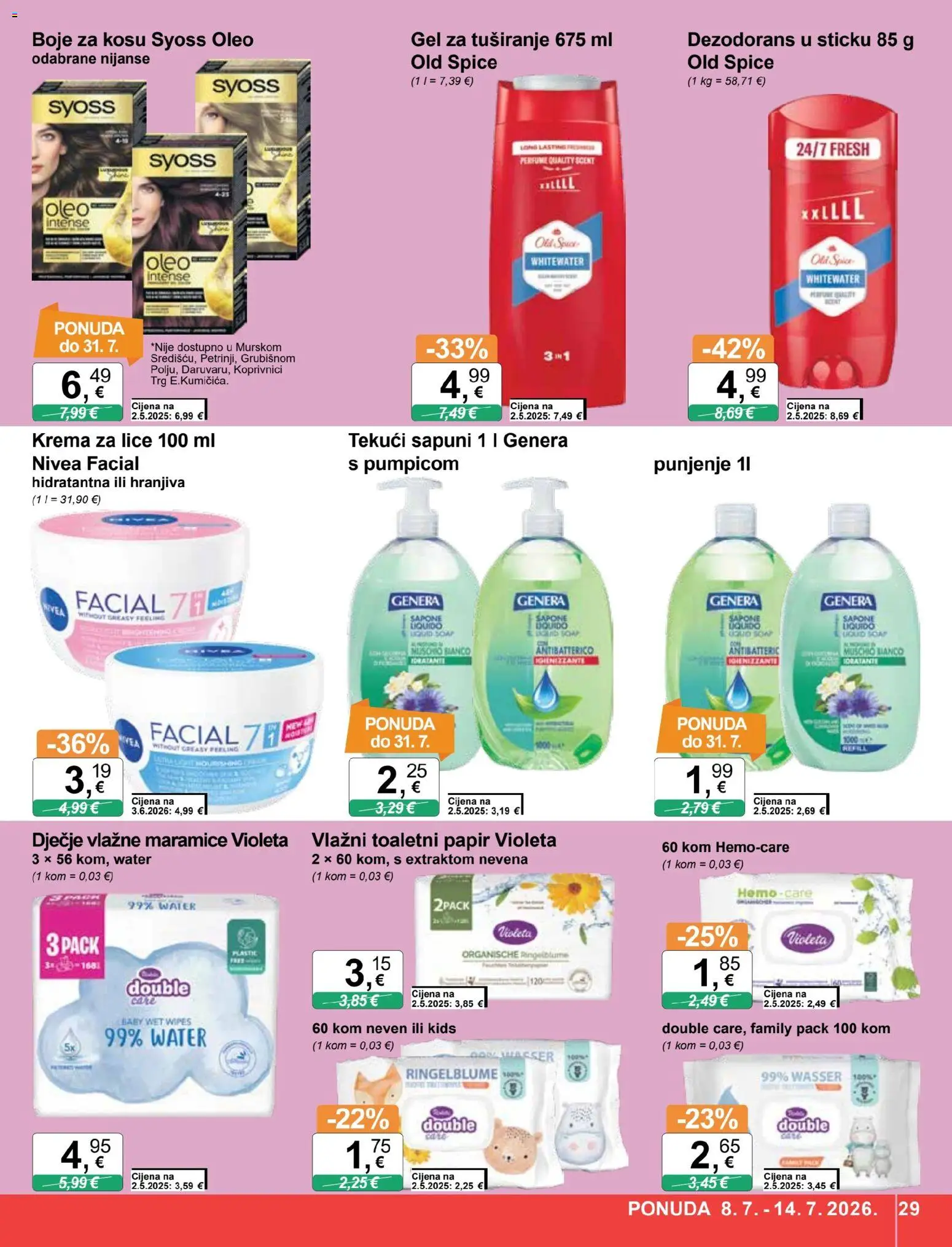 KTC katalog | vrijedi od 08.07.2026 | Stranica: 29 | Proizvodi: Dezodorans, Krema, Toaletni papir, Nivea
