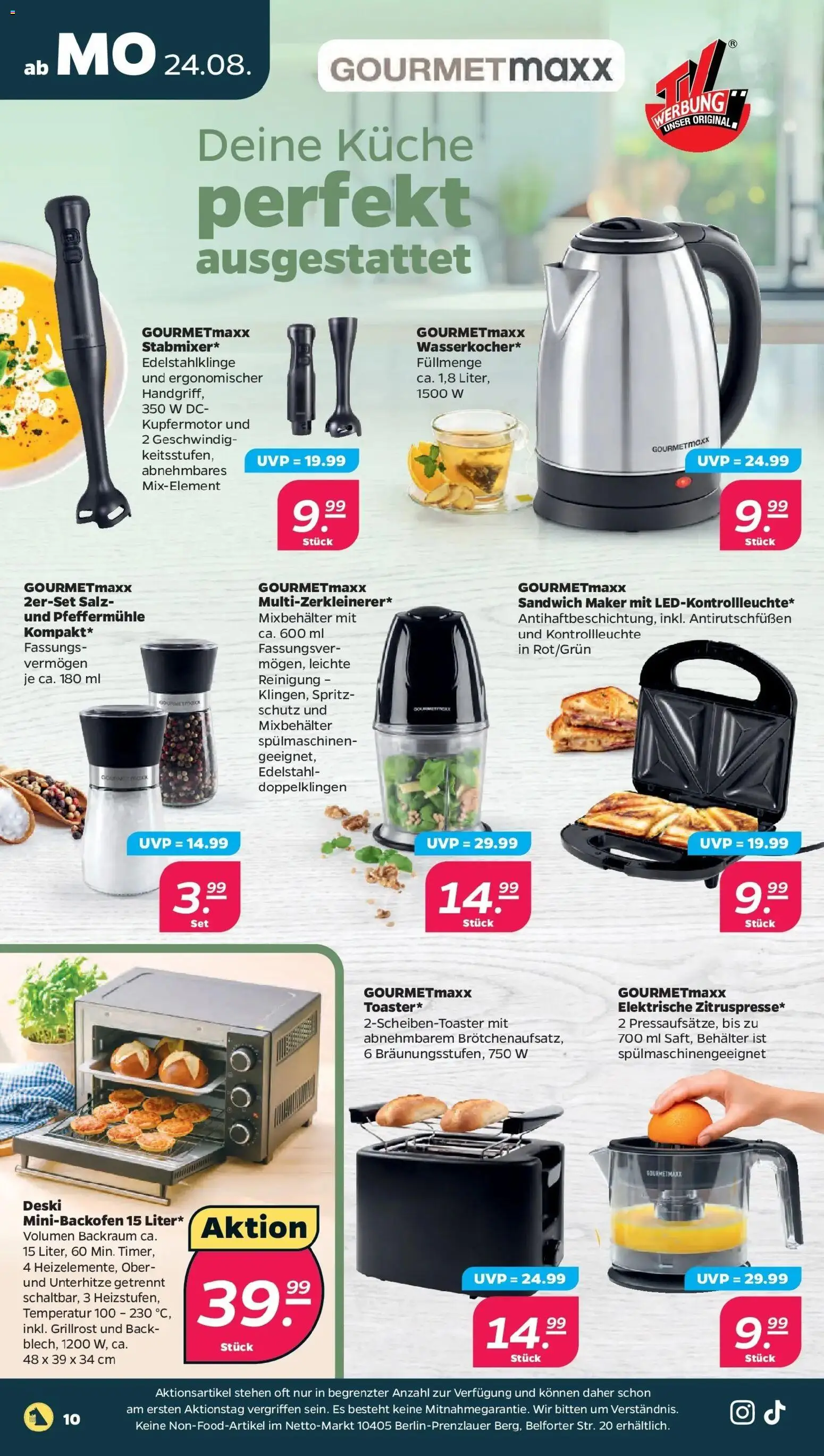 Netto Aktueller Prospekt ab 23.08.2026 → Angebote nächste Woche | Seite: 12 | Produkte: Küche, Salz