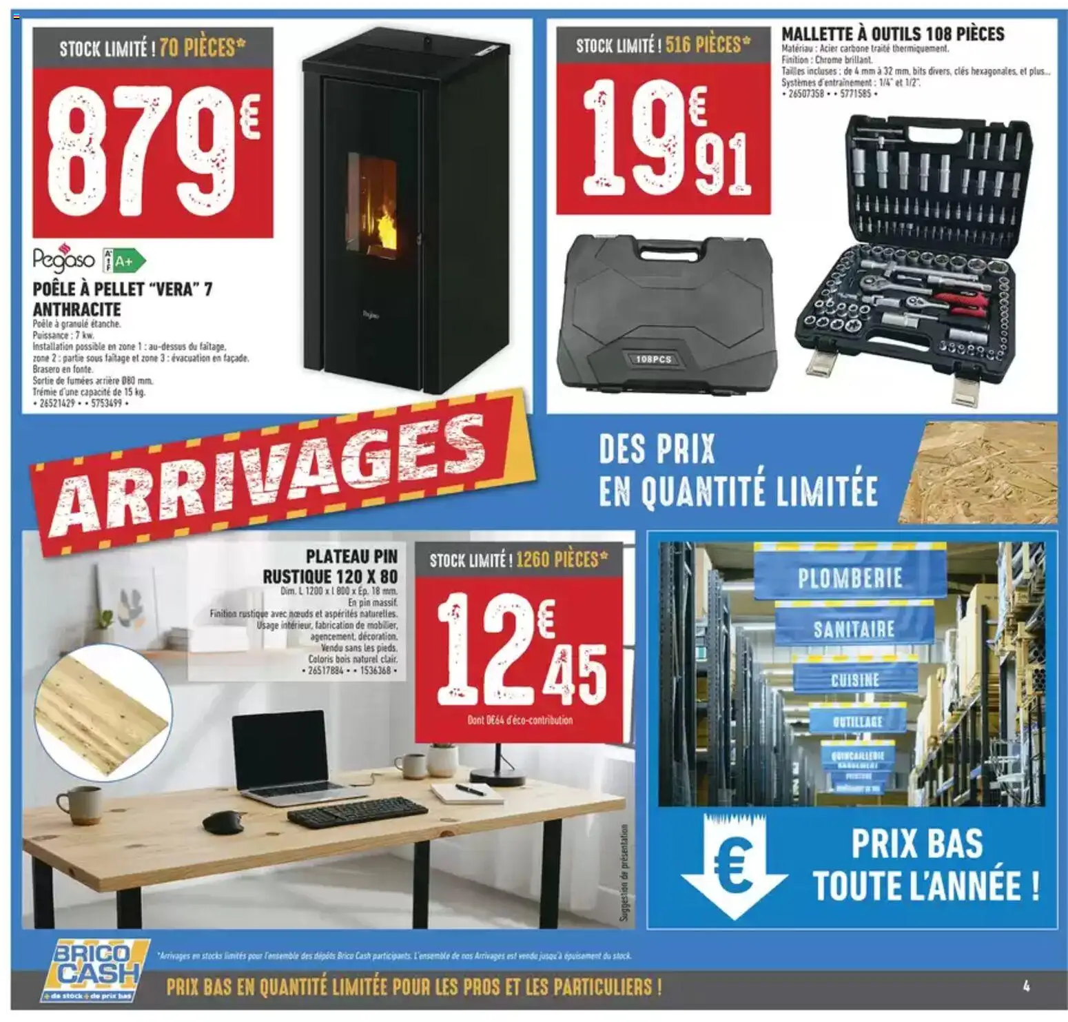 {H1} | Page: 4 | Produits: Brasero, Poêle, Plateau
