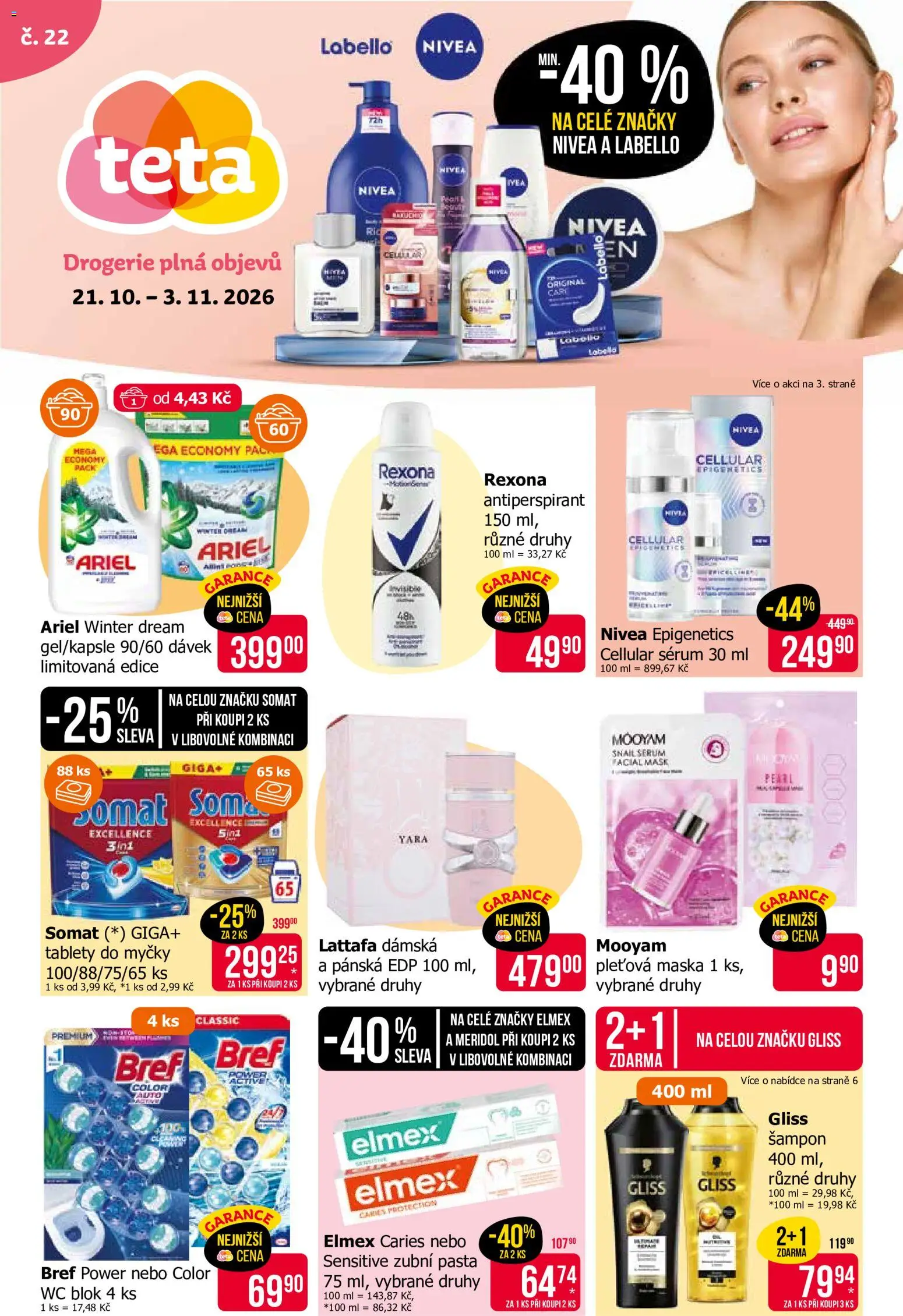 TETA Drogerie leták od 21.10.2026 | Strana: 1 | Produkty: Wc blok, Blok, Somat, Wc