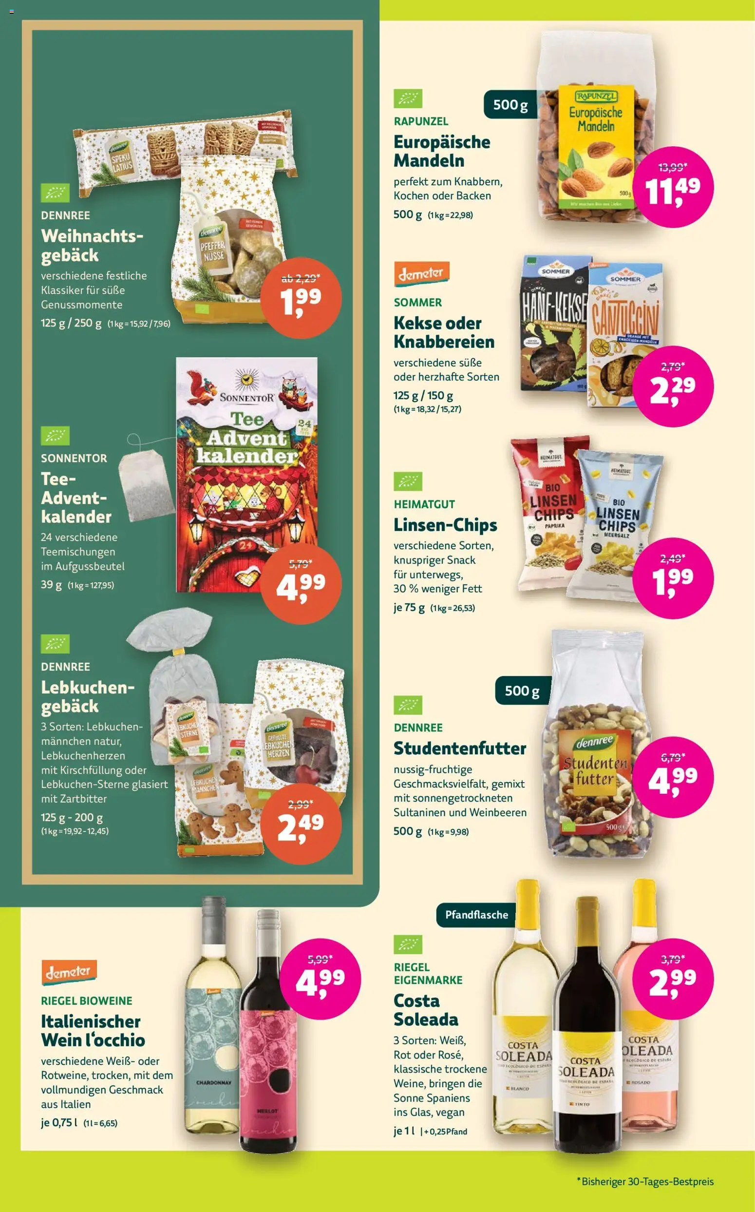 BioMarkt Prospekt – gültig ab 21.10.2026 | Seite: 12 | Produkte: Merlot, Tee, Nüsse, Kekse