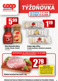 COOP Jednota leták platný od 08.10.2026