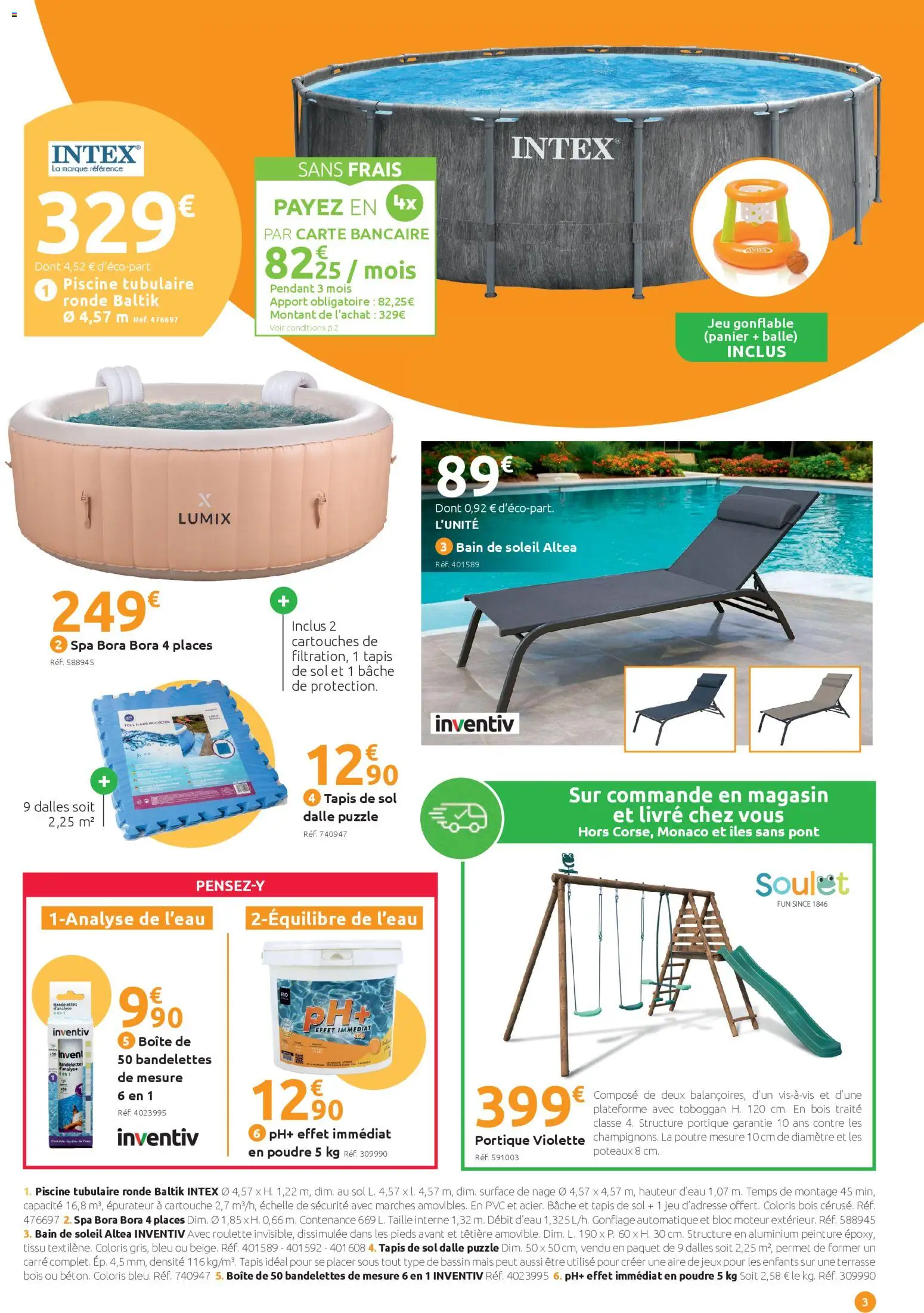 {H1} | Page: 3 | Produits: Bain de soleil, Panier, Jeux, Cartouche