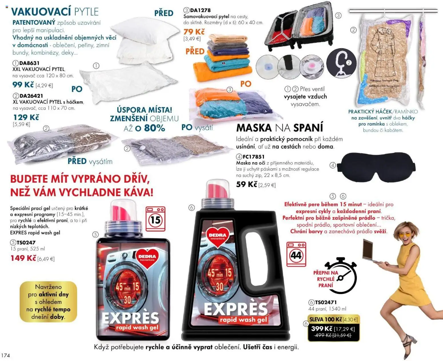Nové Dedra akcie – leták je platný od 01.08.2026 | Strana: 74 | Produkty: Ventil, Vysávač, Prací gél, Maska