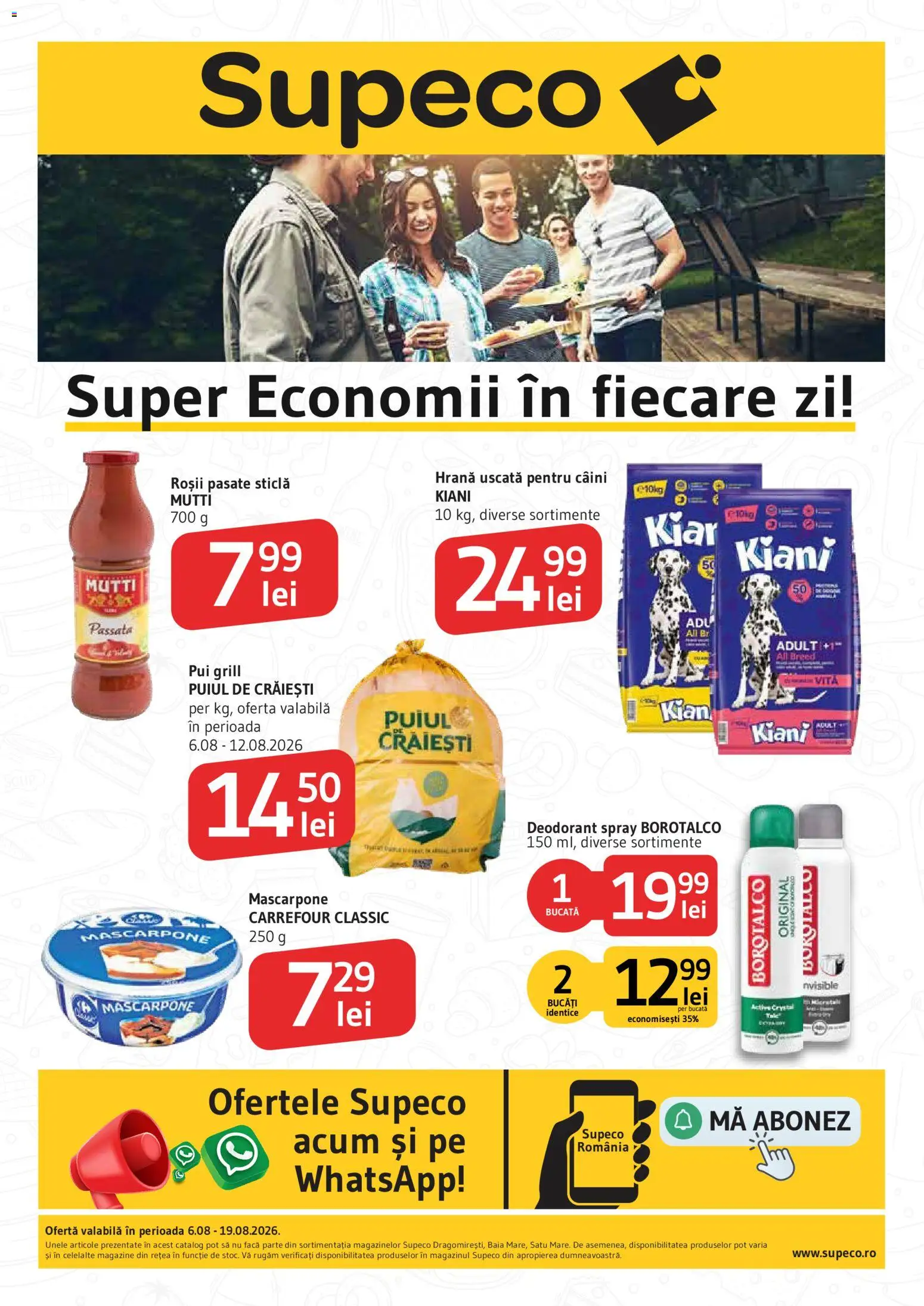 Noul catalog Supeco – valabil de la 06.08.2026 | Pagină: 1 | Produse: Grill, Hacıyatmaz Kedi Oyuncağı, Roșii, Mascarpone