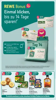 Rewe Prospekt Passau ab 28.09.2026 gültig | Seite: 7 | Produkte: Iglo, Jack Daniel's, Wurst, Kiwi