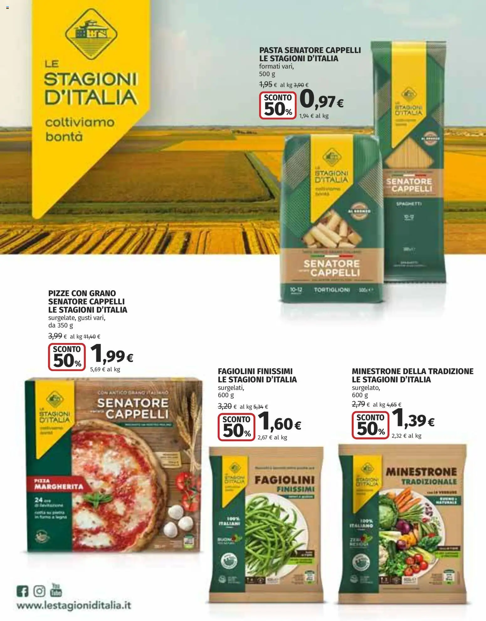 Volantino Ipercoop del 30/07/2026 | Pagina: 34 | Prodotti: Minestrone, Pizza, Pasta, Fagiolini