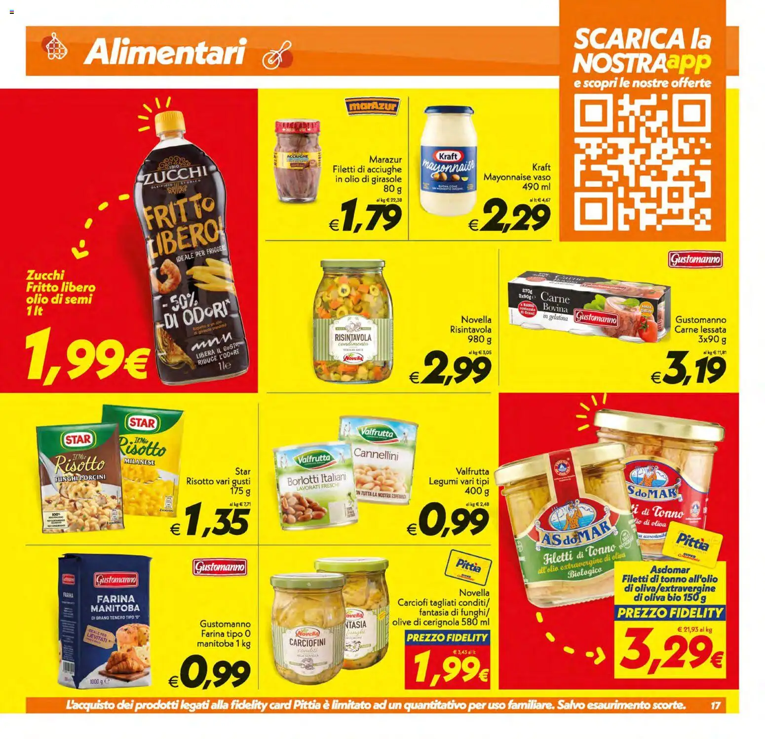 Volantino SuperConveniente del 21/08/2026 | Pagina: 17 | Prodotti: Legumi, Olio, Carciofi, Acciughe
