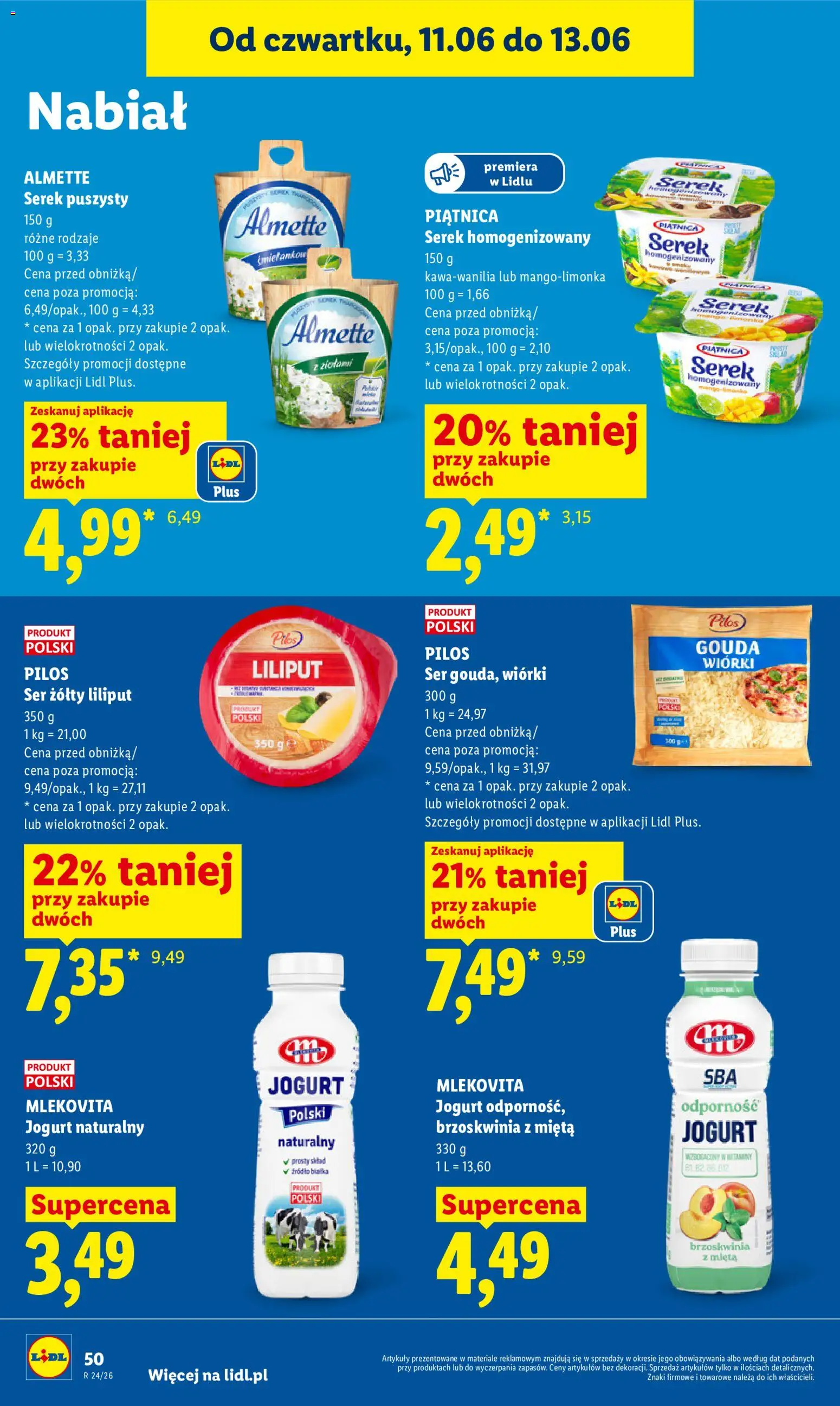 Lidl Polsko leták od 11.06.2026 | Strana: 56 | Produkty: Gouda, Jogurt
