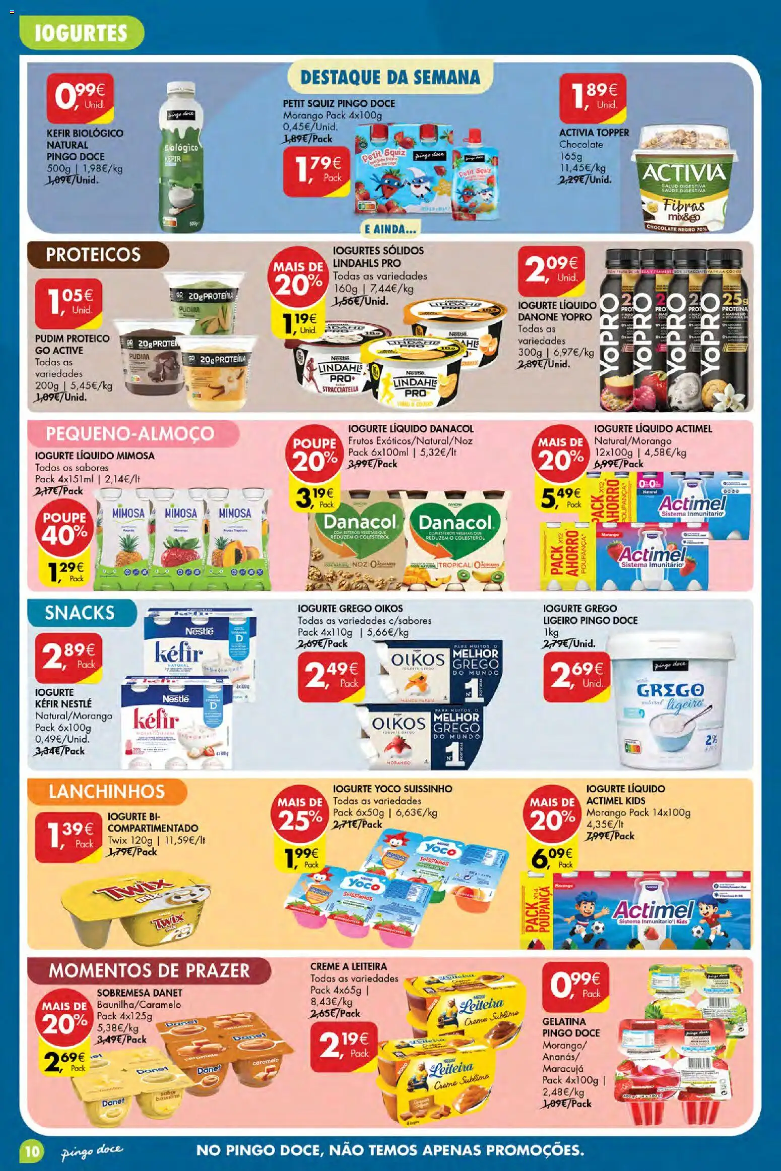 Pingo Doce Poupe Esta Semana Açores │ válido de 17/09/2026 | Página: 10 | Produtos: Iogurtes, Snacks, Iogurte, Iogurte liquido