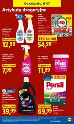 Pogląd oferty "Lidl gazetka" - ważna od 16.07.2026 | Strona: 93 | Produkty: Persil, Zapach, Fairy, Detergent