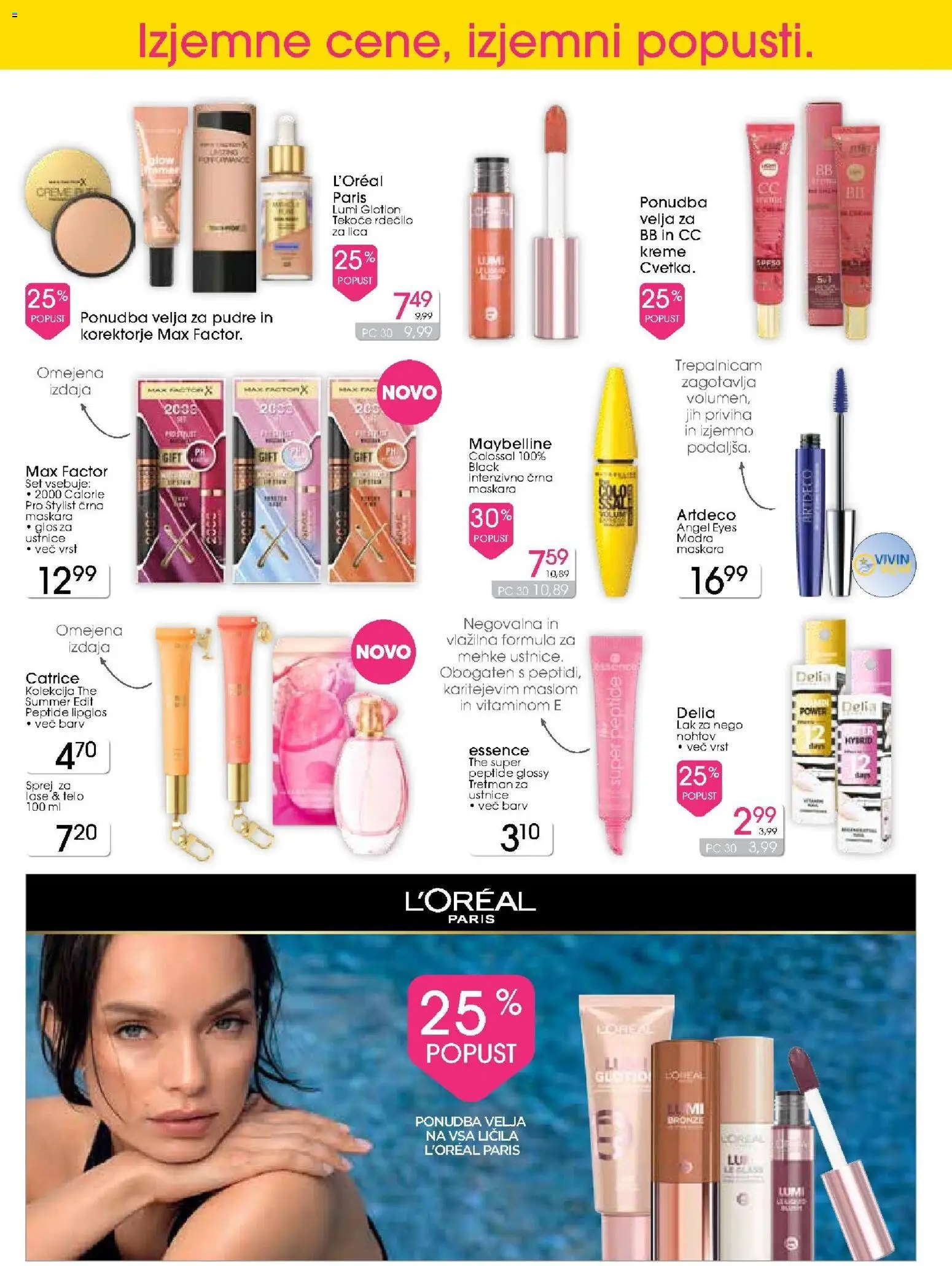 Novi Tuš drogerija katalog ponudbe – veljaven od 15.07.2026 | Stran: 4 | Izdelki: Licila, Maskara, Lak