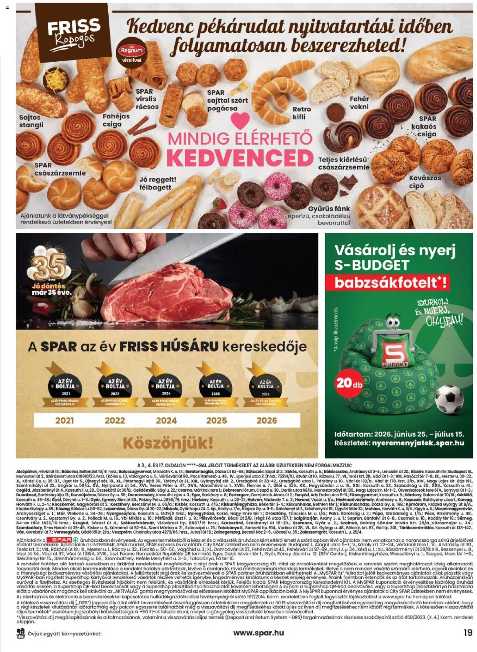 Spar akciós ujság - amely érvényes a következő dátumtól: 25.06.2026 | Oldal: 19