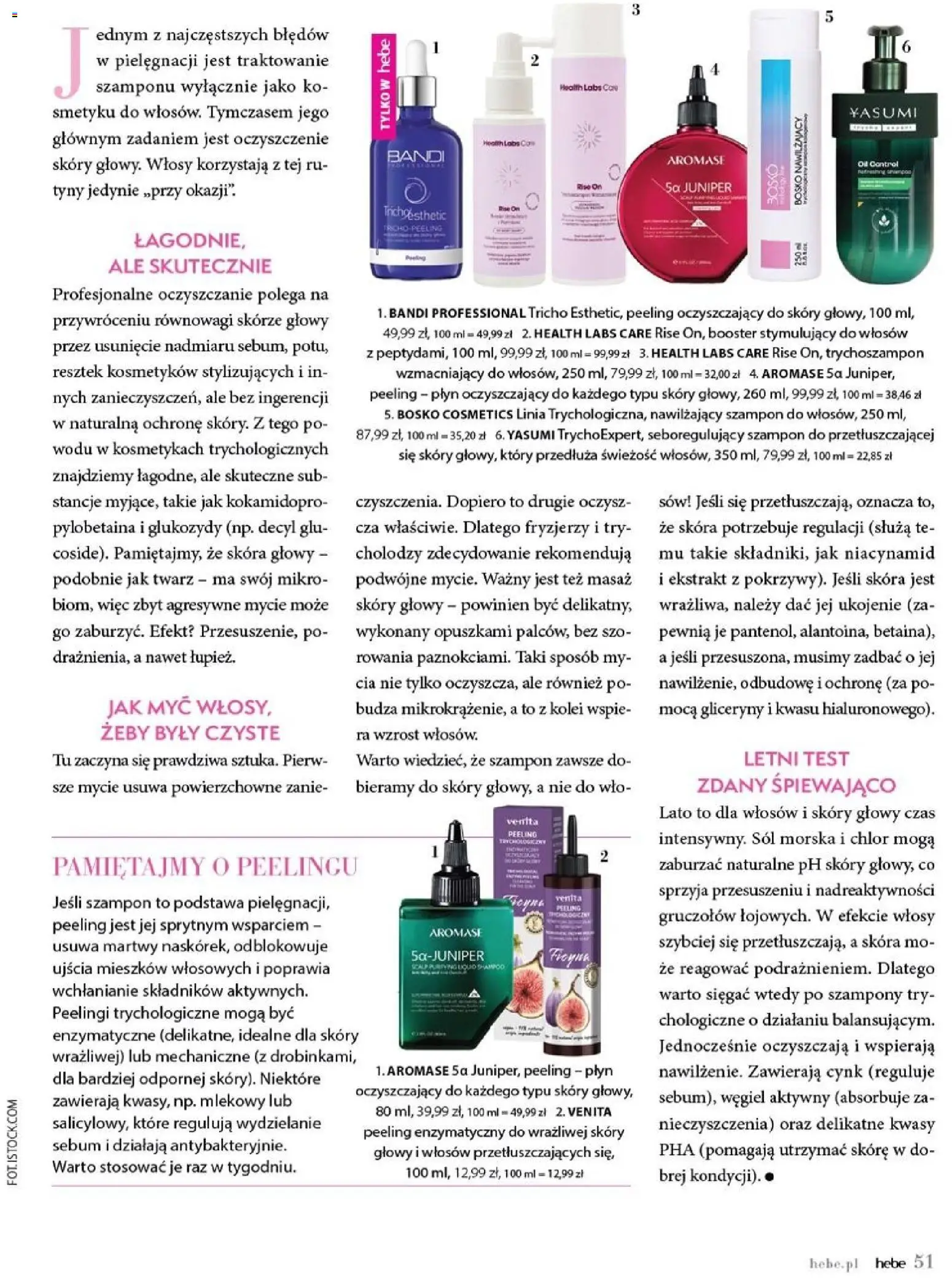 Hebe gazetka - Magazyn od 01.07.2026 | Strona: 51 | Produkty: Sól morska, Szampon, Peeling, Sól