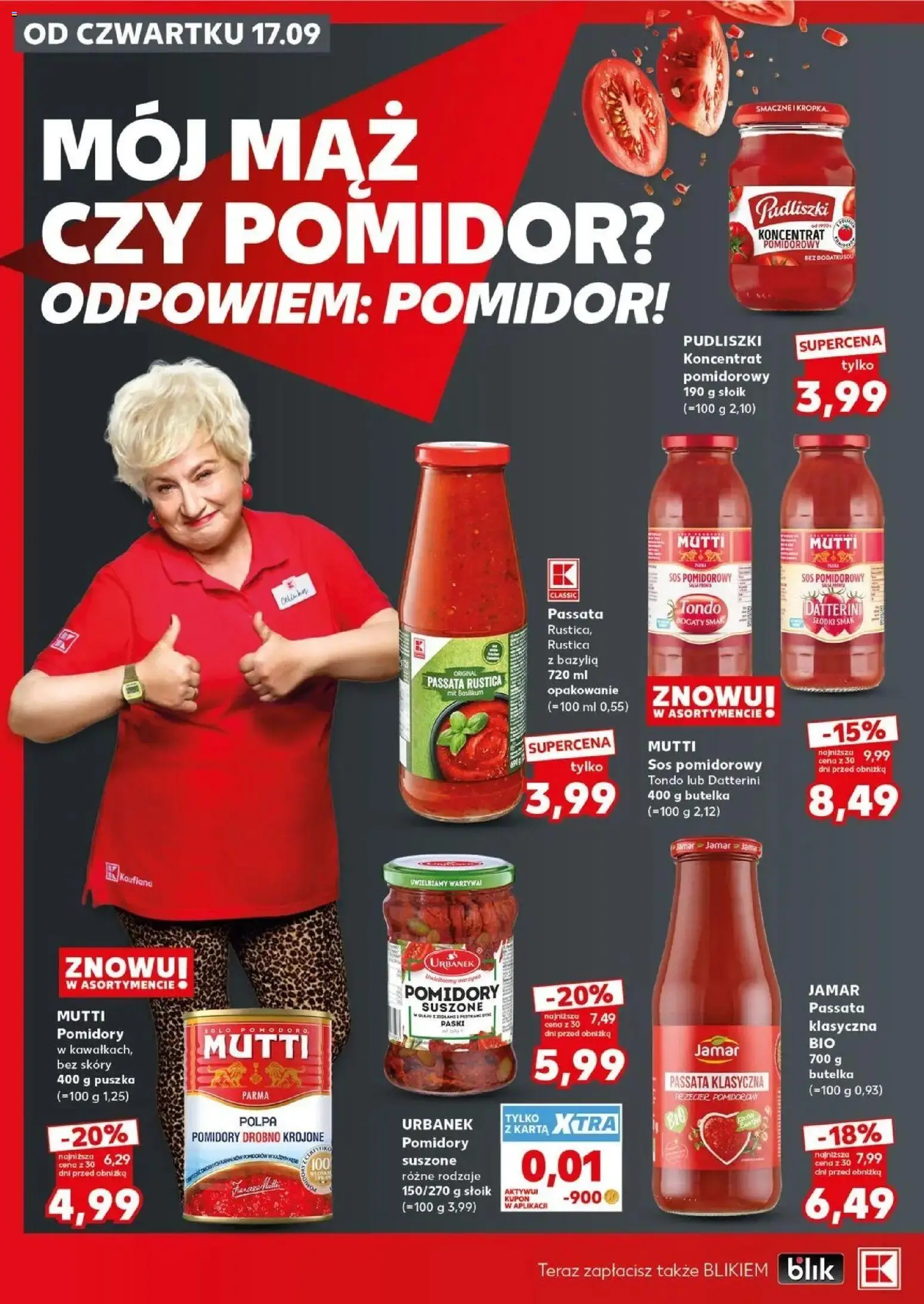 Kaufland gazetka - Super sobota od 19.09.2026 - od jutra PDF | Strona: 18 | Produkty: Koncentrat pomidorowy, Pomidory, Passata, Sos