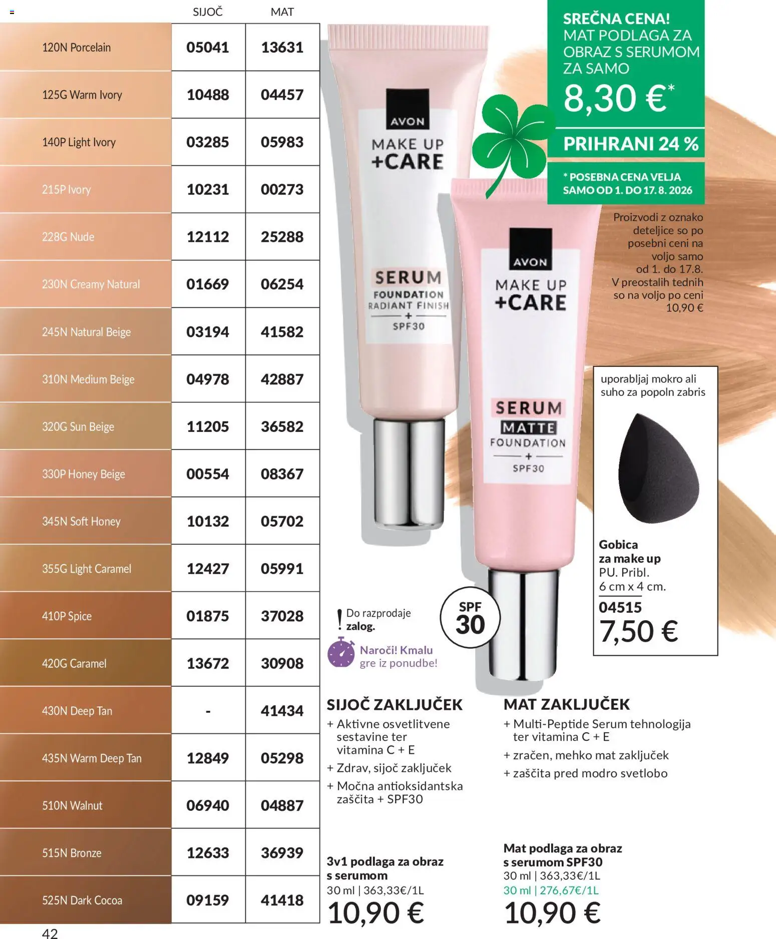Novi Avon katalog ponudbe – veljaven od 01.08.2026 | Stran: 42 | Izdelki: Gobica