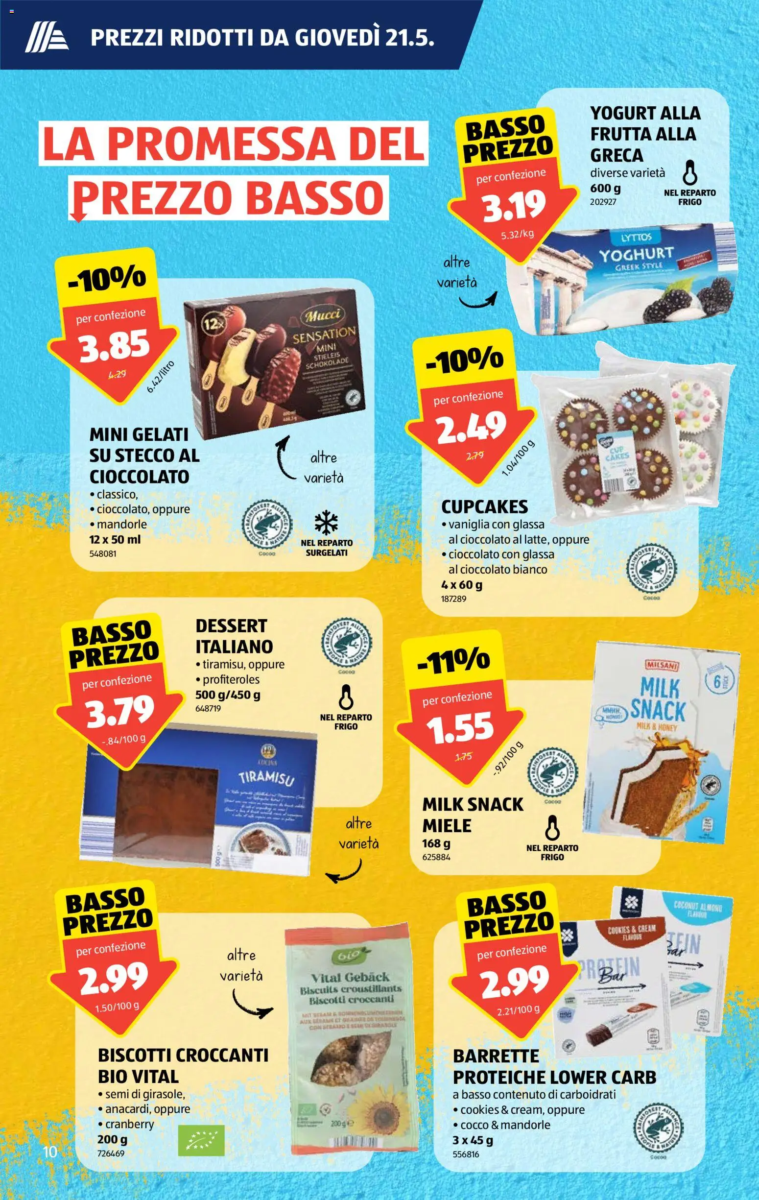 Aldi aktionen IT – gültig ab 21.05.2026 | Seite: 10 | Produkte: Schokolade, Miele