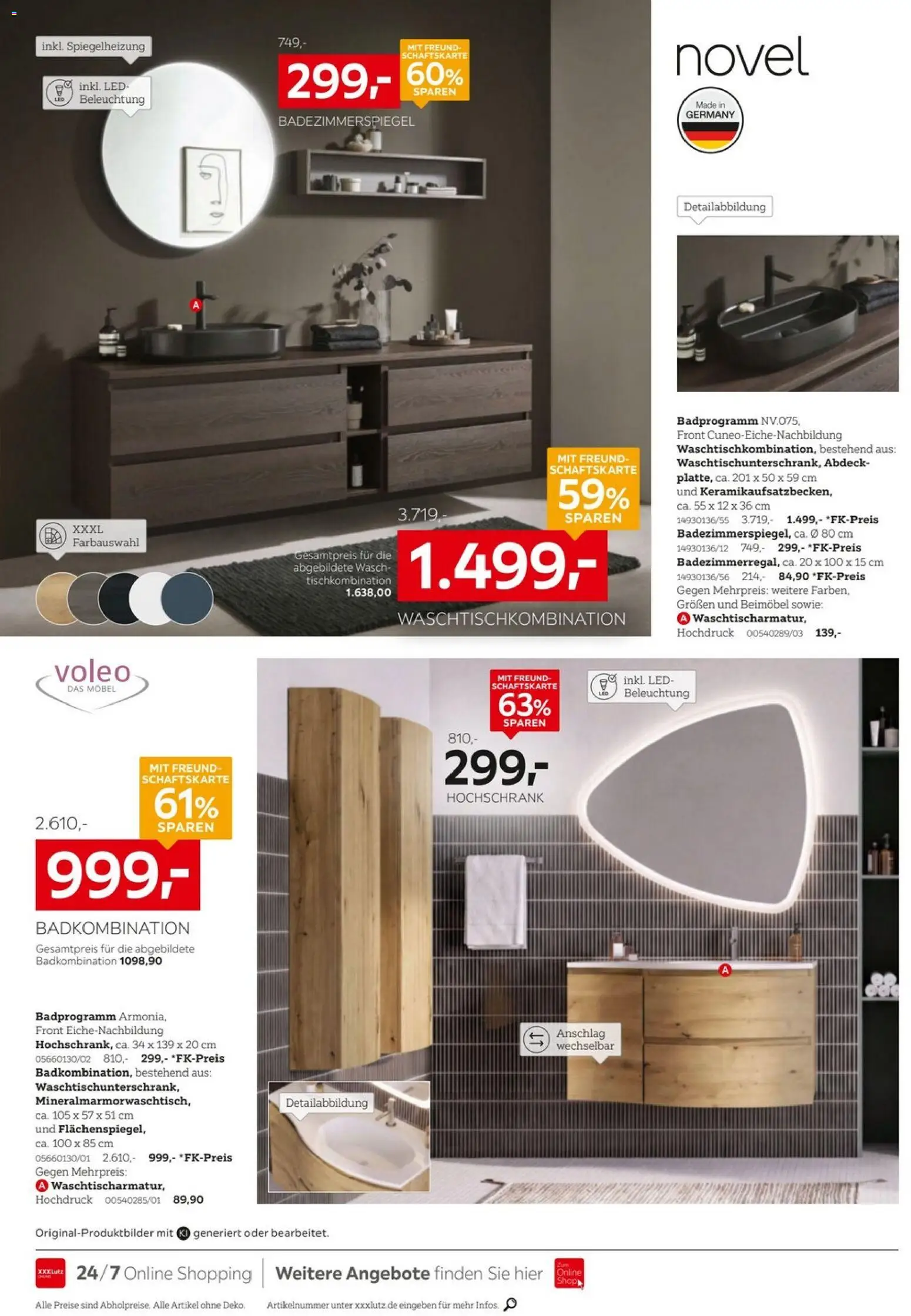 XXXLutz Badzimmertesterinnen und -tester gesucht – gültig ab 24.10.2026 | Seite: 7 | Produkte: Badezimmerspiegel, Hochschrank