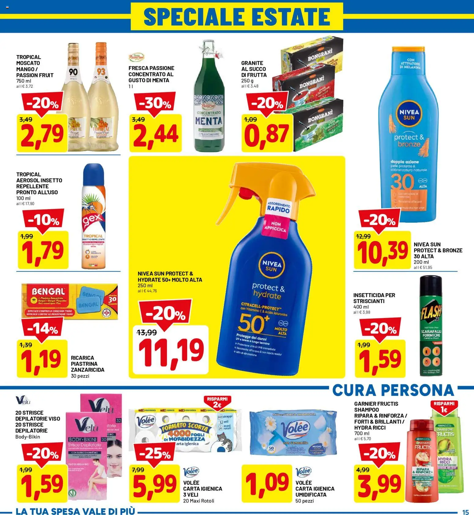 Volantino D Più del 25.05.2026 | Pagina: 15 | Prodotti: Shampoo, Frutta, Mango, Insetticida