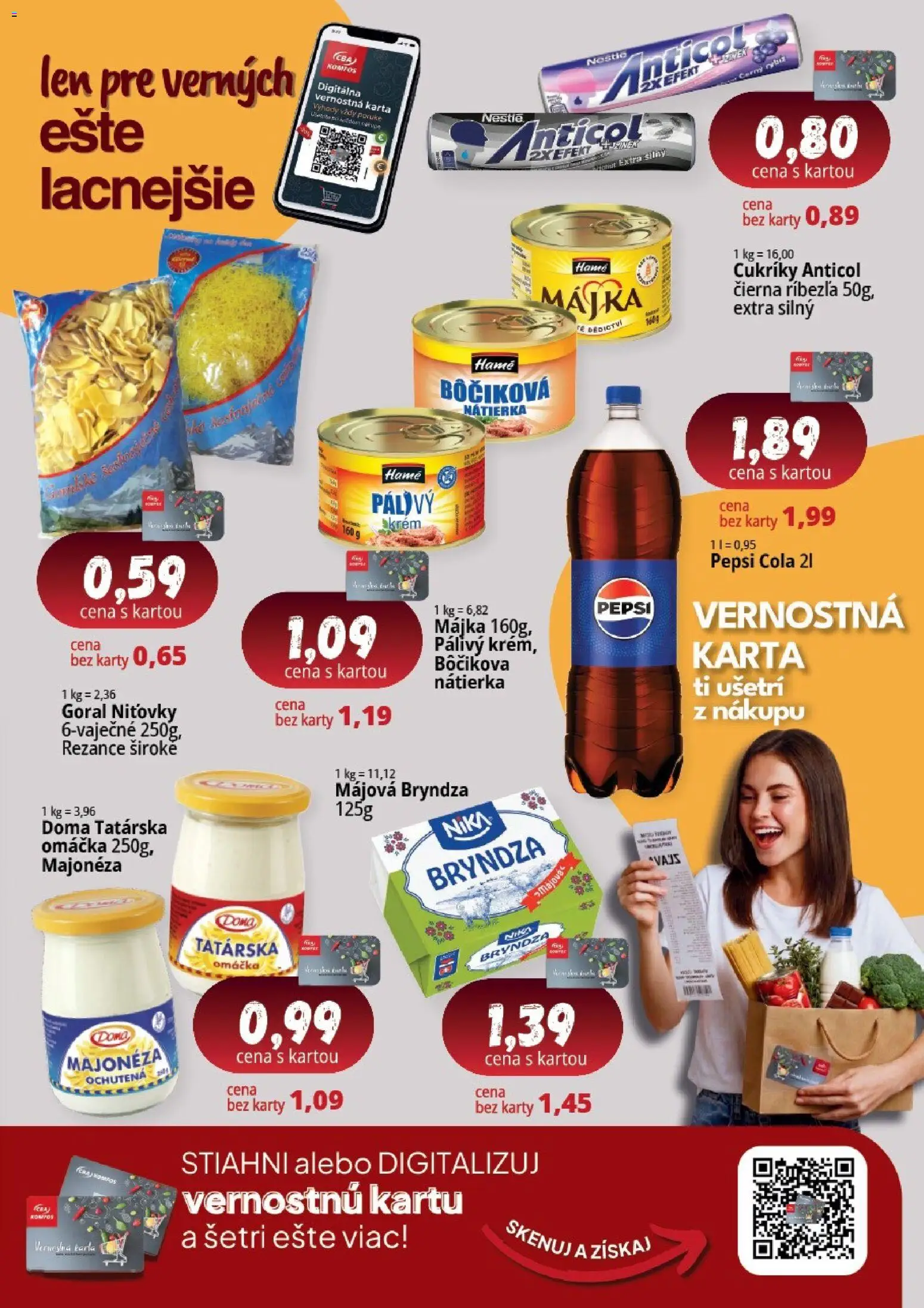 Nové CBA Komfos akcie – leták je platný od 23.10.2026 | Strana: 15 | Produkty: Majonéza, Nátierka, Bryndza, Tatárska omáčka