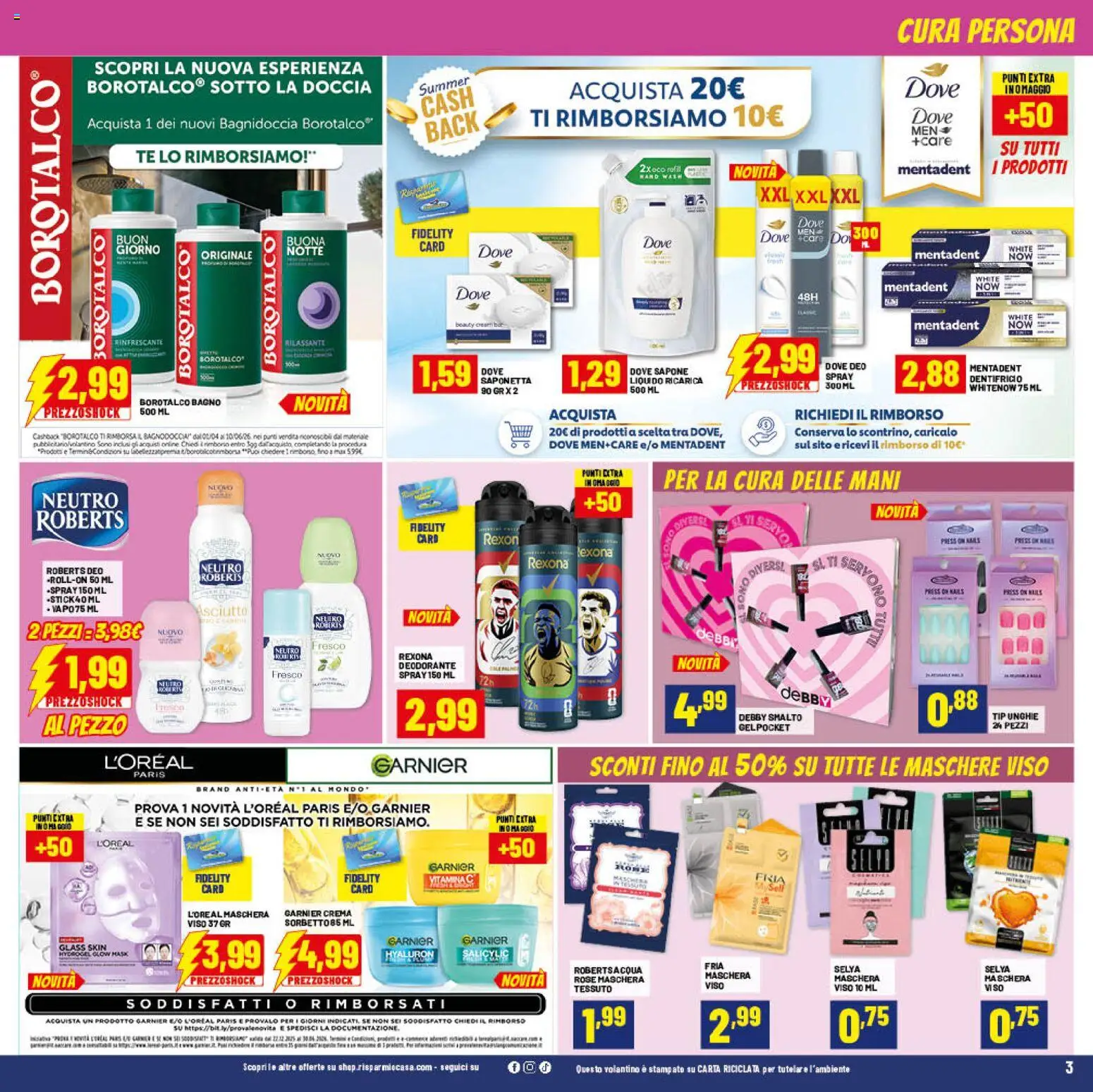 Volantino RisparmioCasa del 27.05.2026 | Pagina: 3 | Prodotti: Sapone, Deodorante, Saponetta, Bagno