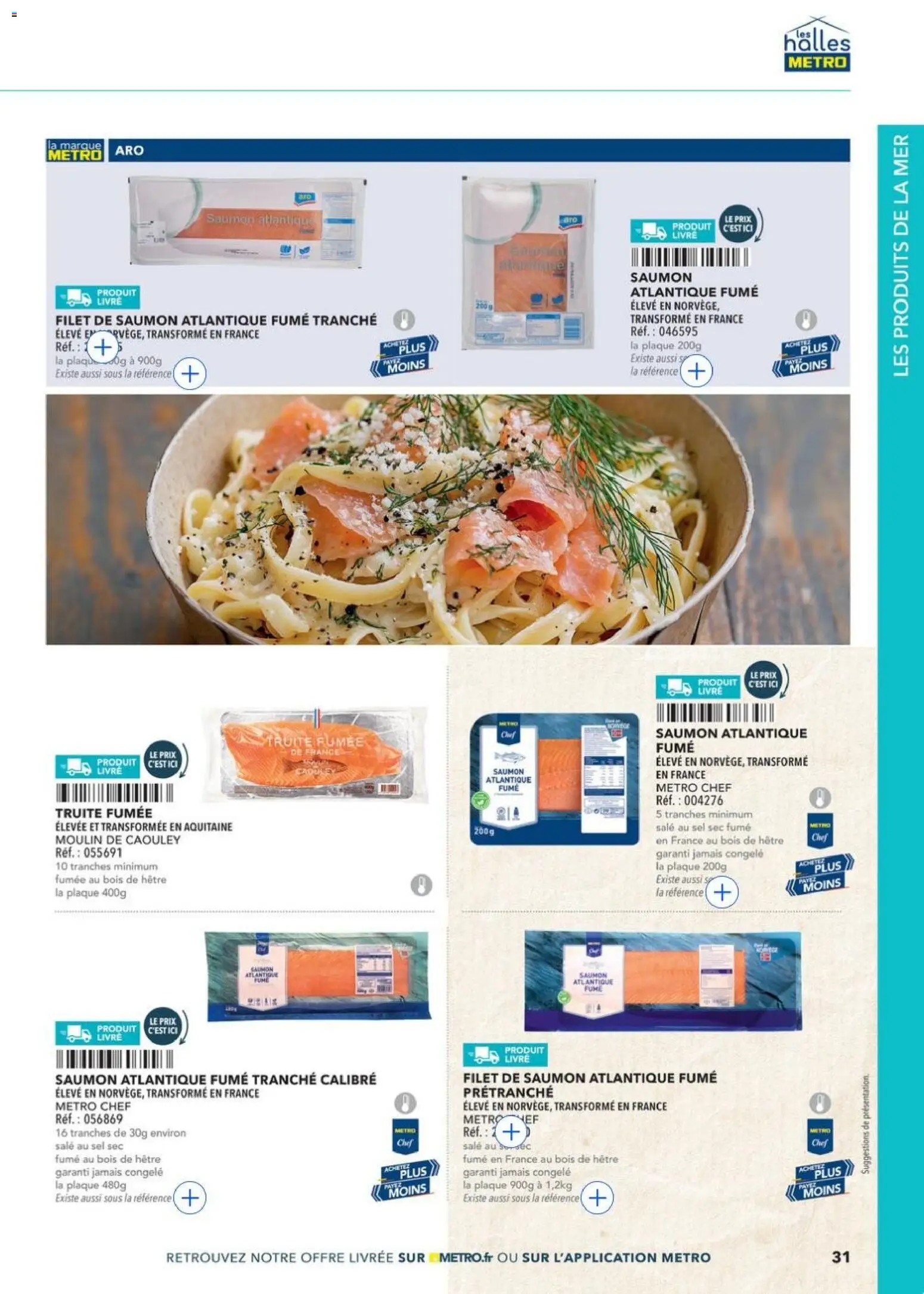 {H1} | Page: 31 | Produits: Saumon fumé, Filet de saumon, Livre, Saumon