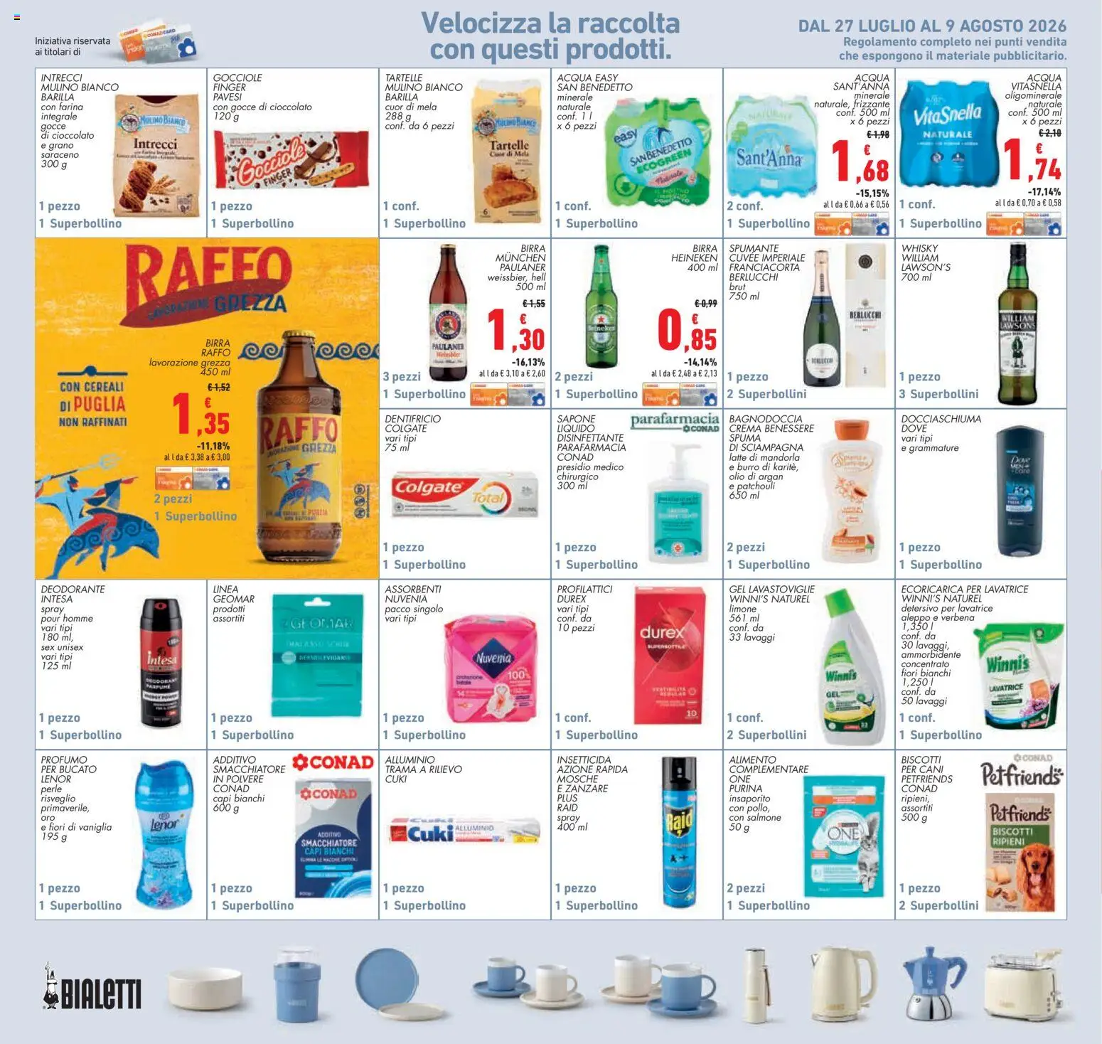 Volantino Conad del 29/07/2026 | Pagina: 22 | Prodotti: Birra Raffo, Salmone, Birra Heineken, Latte